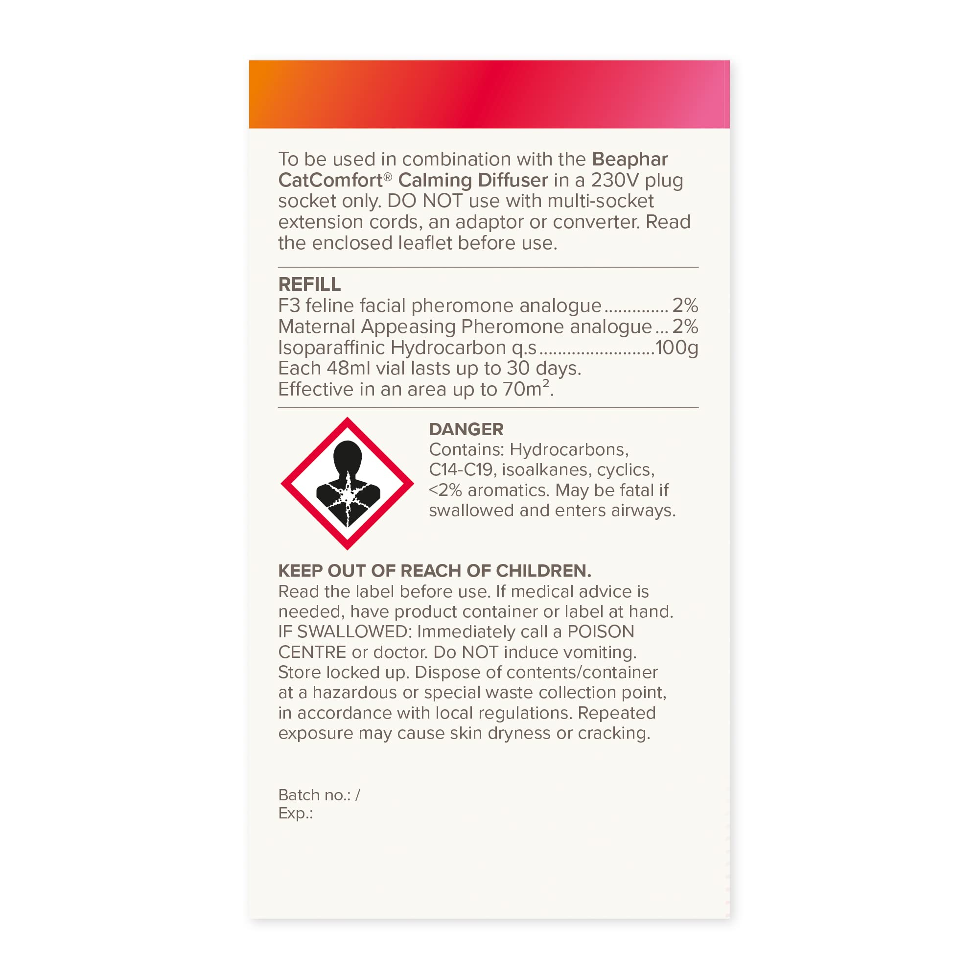 بيفار | عبوة اعادة تعبئة اكسلانس من كات كومفورت | تحسن مشاعر الطمأنينة والرفاهية | تعزز الحياة المتناغمة للقطط المتعددة | للاستخدام مع موزع كات كومفورت اكسلانس | يدوم حتى 30 يومًا