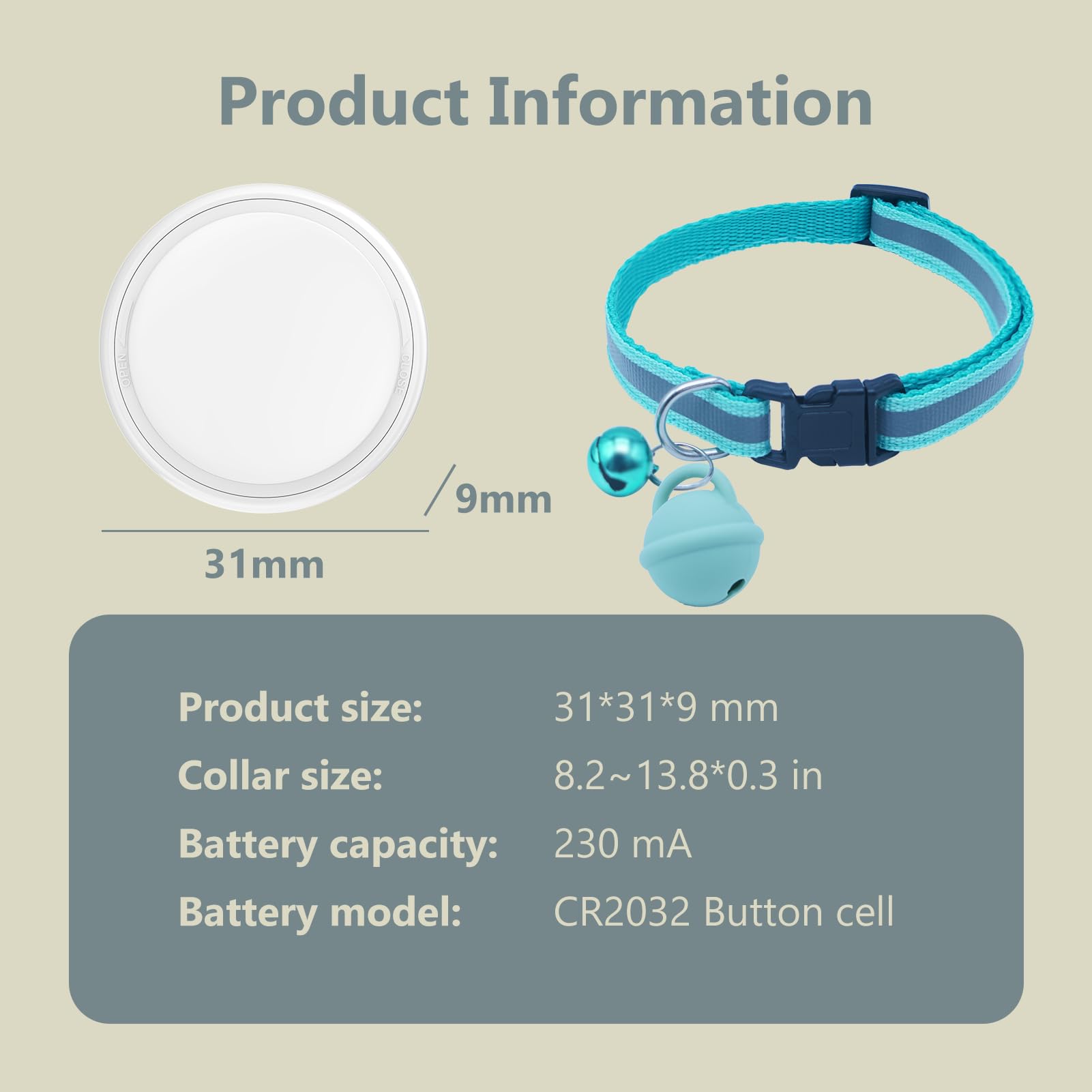 جهاز تتبع القطط على شكل جرس من السيليكون من جاسول مينرال للحيوانات الاليفة فقط بنظام iOS، طوق تتبع الموقع لنظام iOS يعمل في جميع أنحاء العالم مع اي طوق، بدون رسوم اخرى، بطاقة هوثر