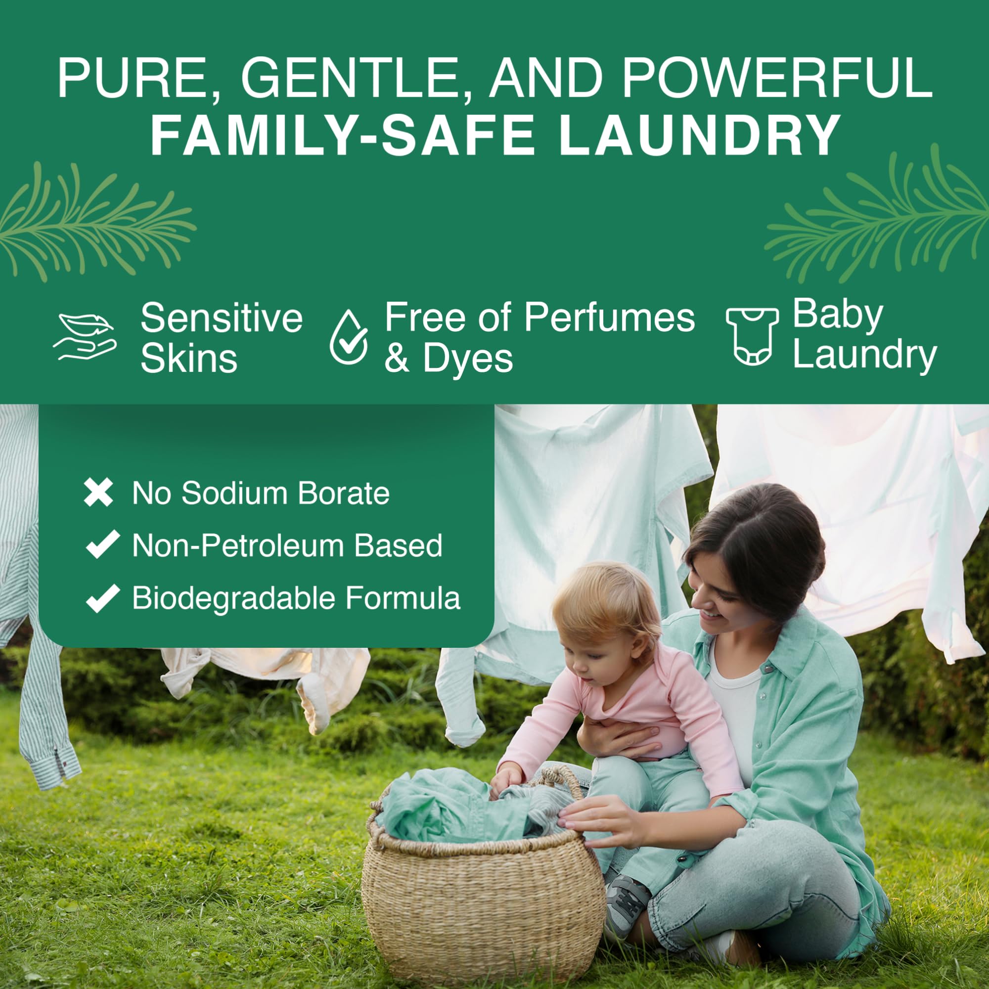 جود ناتيورد براند | مزيل بقع ورائحة الحيوانات الاليفة للغسيل | منظف غسيل الحيوانات الاليفة لاسرة الكلاب وبول القطط والرائحة ولعاب الكلاب | لا يسبب الحساسية وغير سام | غير معطر | 48 اونصة 94 حمولة