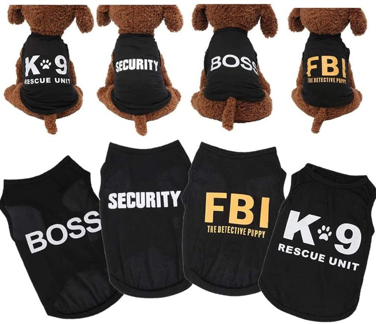 ديلفينو ملابس شتوية للكلاب والقطط والحيوانات الاليفة من 4 قطع، قميص صيفي للكلاب الصغيرة والاولاد، ملابس شيهواهوا يوركيز، ملابس حيوانات اليفة، ملابس للقطط بلون اسود، سترة امان مضحكة، هدية