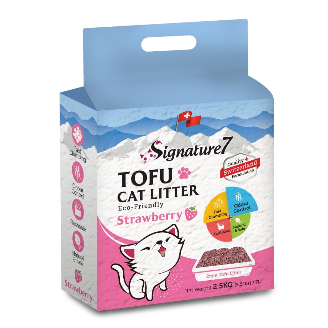 رمل توفو لسلة فضلات القطط برائحة اللافندر من سيجنيتشر7، وزن 2.5 كجم (7 لتر)