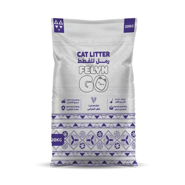 رمل فضلات القطط برائحة اللافندر من فيلين جو، 20 كجم