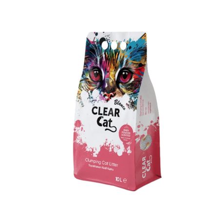 رمل فضلات القطط برائحة بيبي باودر من كلير كات بلانكو، 10 لتر