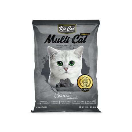 رمل فضلات القطط مالتي كات بالفحم من كيت كات، 20 كغم
