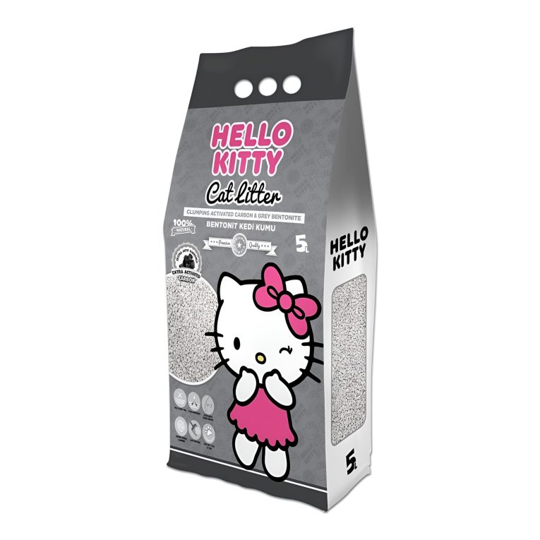 رمل فضلات القطط من هيلو كيتي - طبيعي 100%، كربون نشط إضافي، 5 لتر