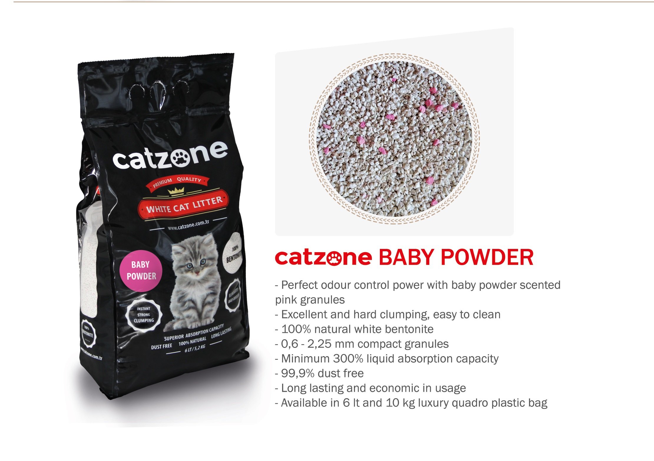 رمل لصندوق فضلات القطط من كاتزون برائحة البرتقال ووزن 10 كيلوجرام