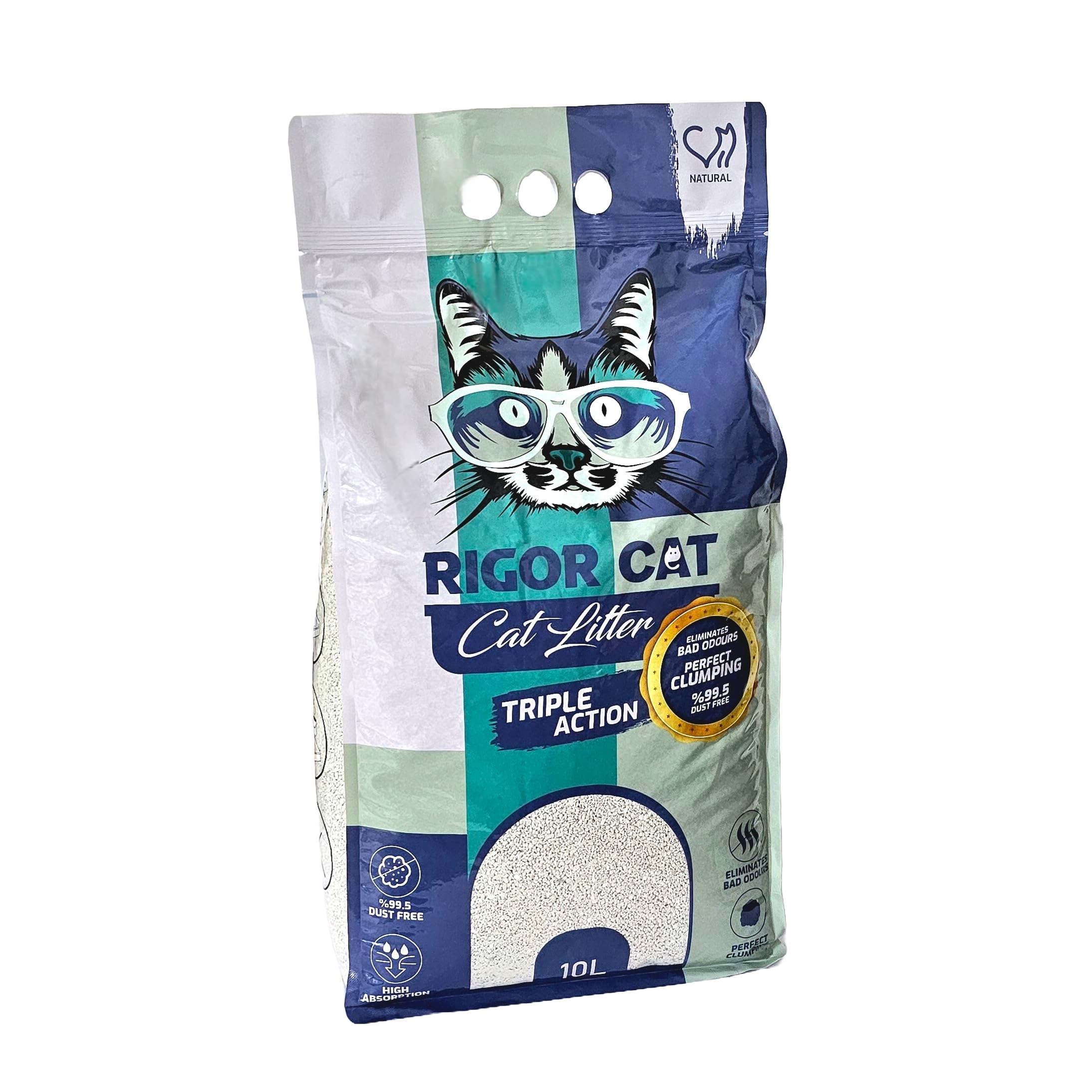 رمل لفضلات القطط ريجور بالكربون النشط معطر 10 لتر