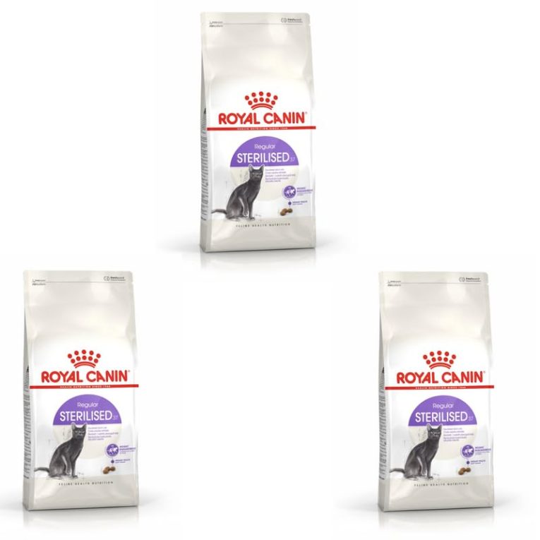 رويال كانين معقمة 37 | عبوة من 3 قطع | 3 × 400 غرام | طعام جاف للقطط المخصية (من 1 الى 7 سنوات) | للحفاظ على وزن الجسم المثالي | مع نسبة عالية من البروتين