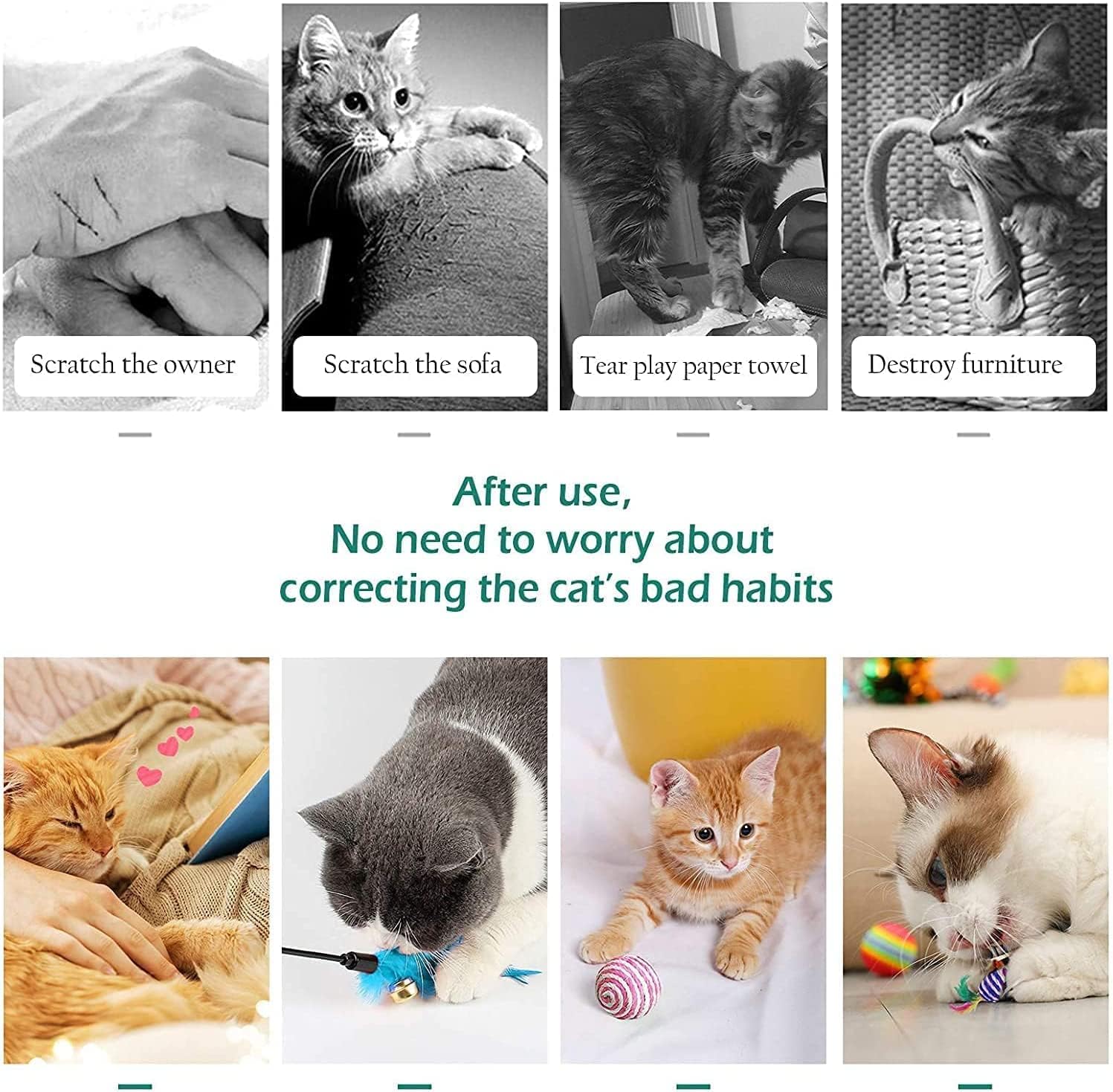 سكافا 21 قطعة | العاب للقطط | تشكيلة العاب القطط | نفق ثلاثي الاتجاهات، لعبة ريشة القطط، لعبة ريشة تفاعلية على شكل فأر منفوش، كرات خشخشة للقطط والجراء والقطط الصغيرة