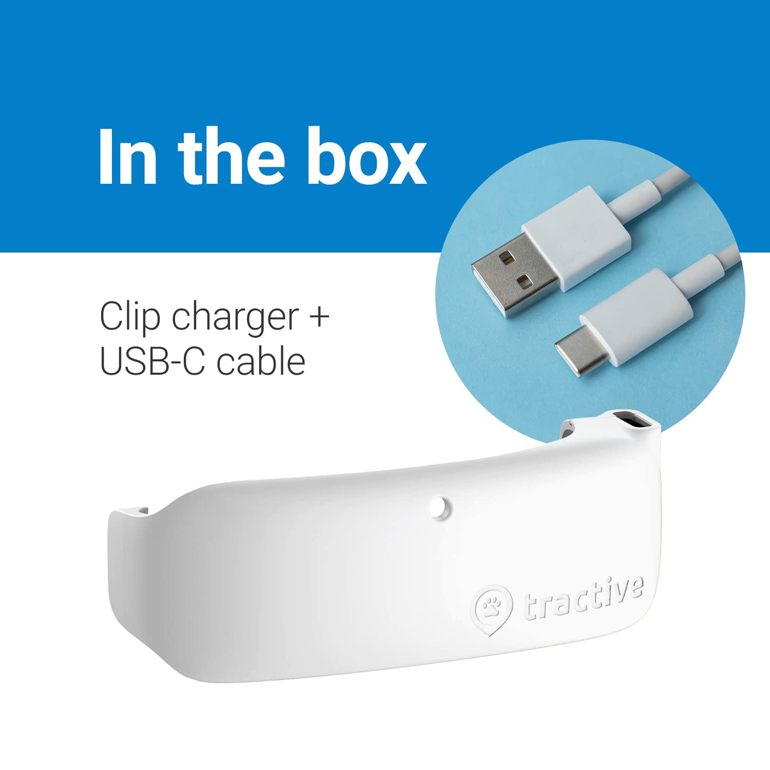 شاحن من تراكتيف متوافق مع أجهزة تتبع جي بي إس للقطط، بمنفذ واحد