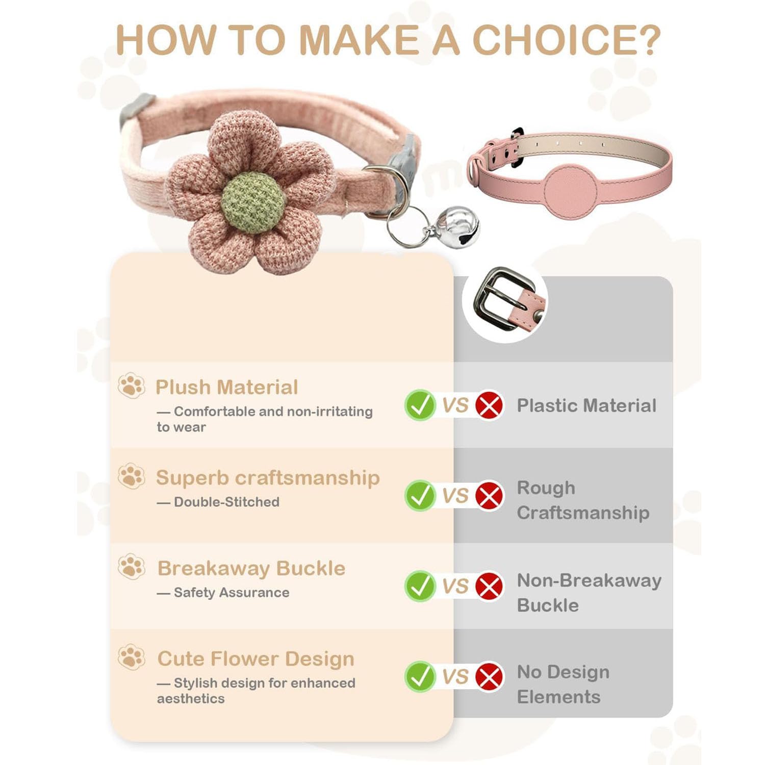 طوق قطة مع زهرة، 3 قطع طوق للقطط الصغيرة، قلادة طوق قطيفة مع دلاية على شكل جرس، اطواق بنمط زهرة منفصلة، طوق قطة لطيف من الشمواه قابل للتعديل للبنات والاولاد والجراء والقطط من اكسسبينج