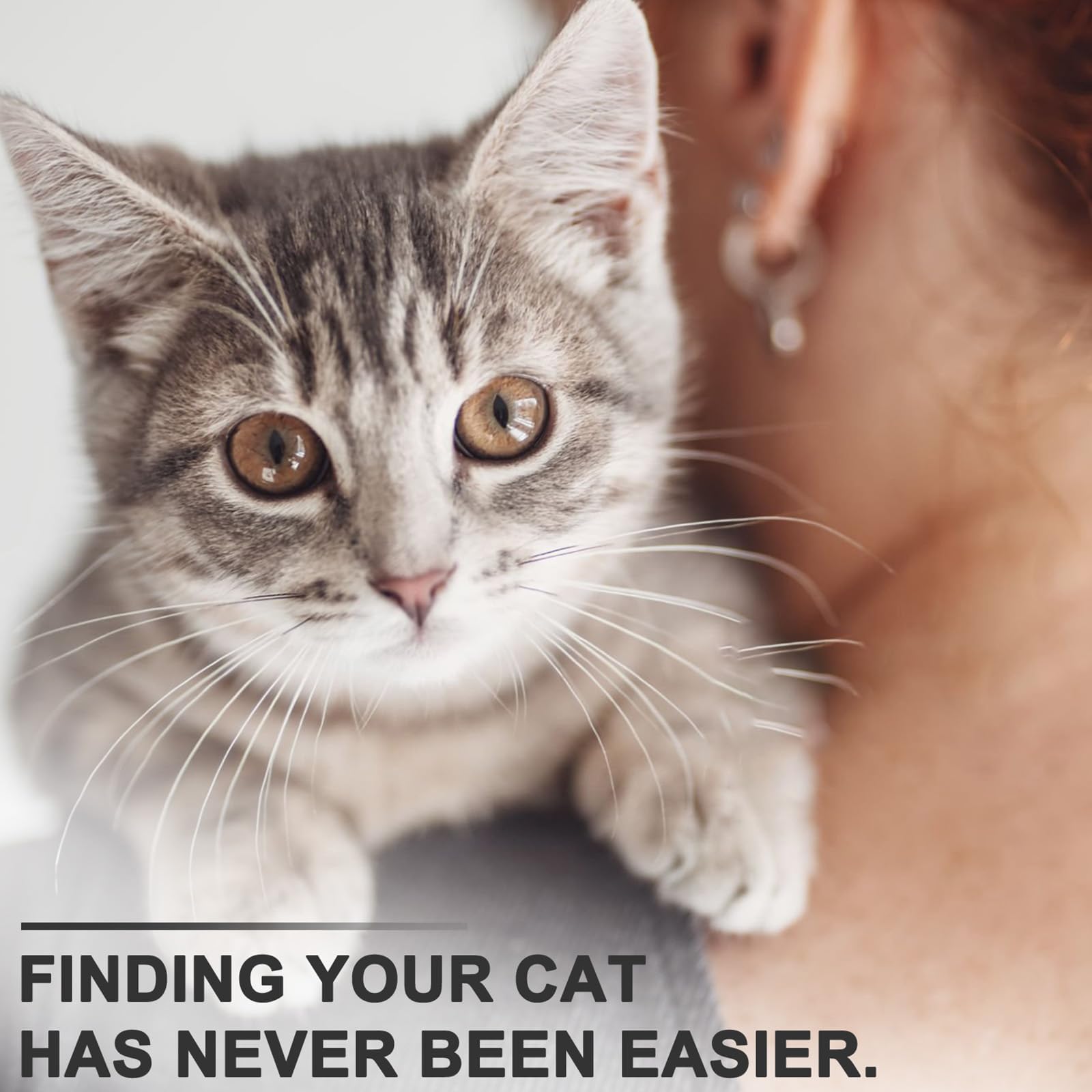 طوق قطط عاكس لجهاز ايرتاج من اودوكيل، طوق قطط مدمج بنظام تحديد المواقع العالمي مع حامل اير تاج وجرس، طوق قطط بشريط مطاطي امان لتتبع القطط والبنات والاولاد والقطط والجراء [اسود، مقاس XS)