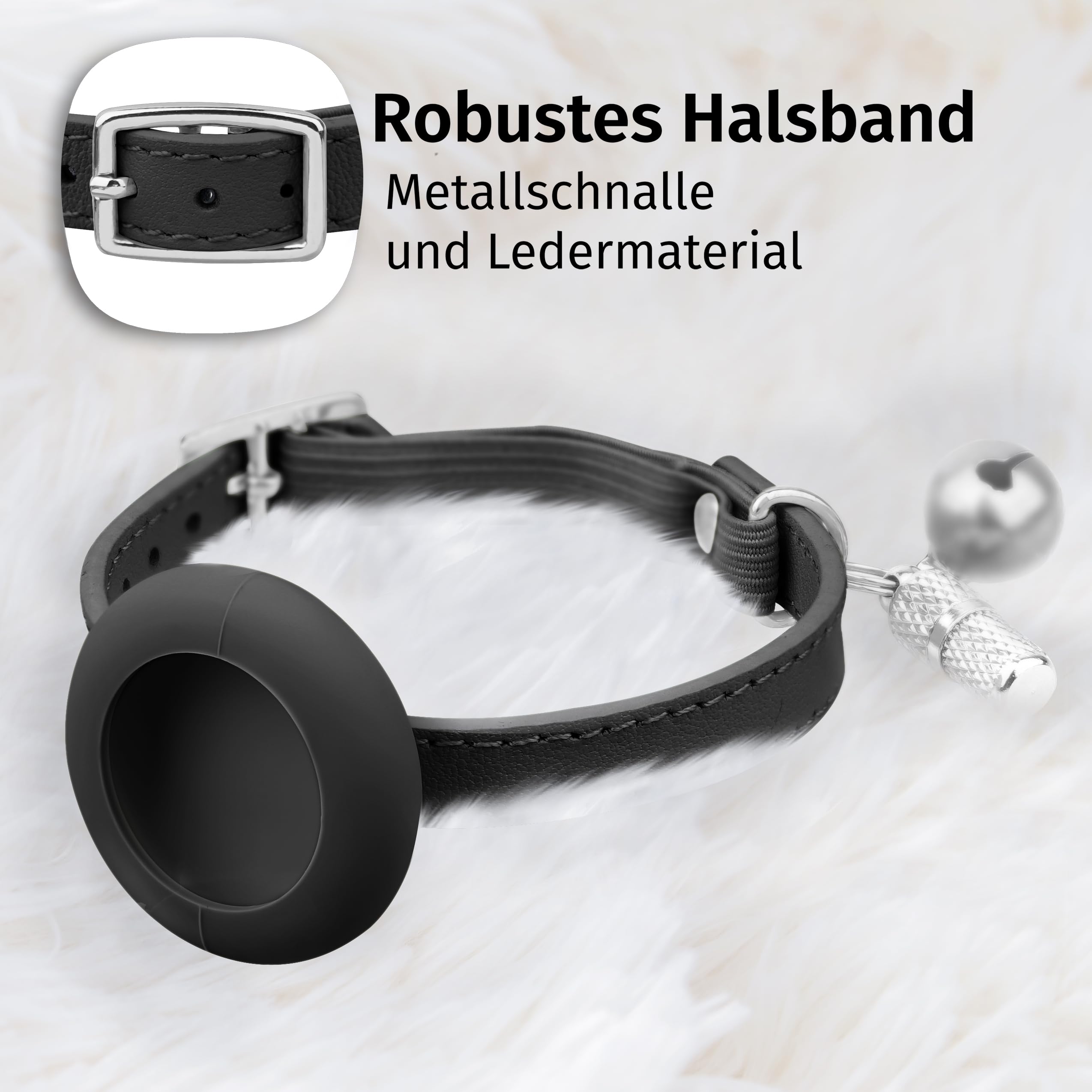 طوق للقطط مع شريط مطاطي من ابل اير تاج، طوق للقطط من الجلد امن مع اسم، جرس. طوق للقطط بنظام تحديد المواقع GPS مع جهاز تتبع GPS بدون اشتراك 21Sch