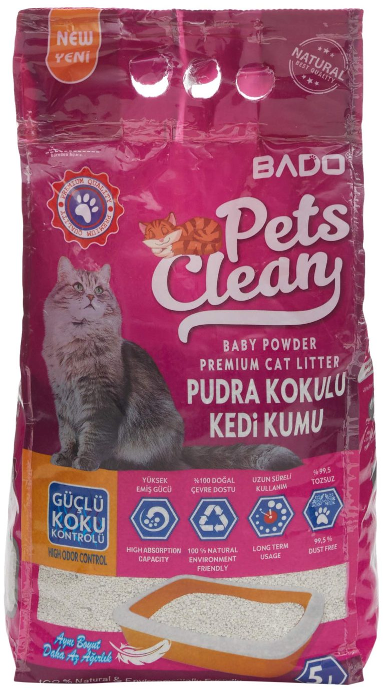 فرش قطط بادو برائحة بودرة الأطفال مسحوق 5 كجم