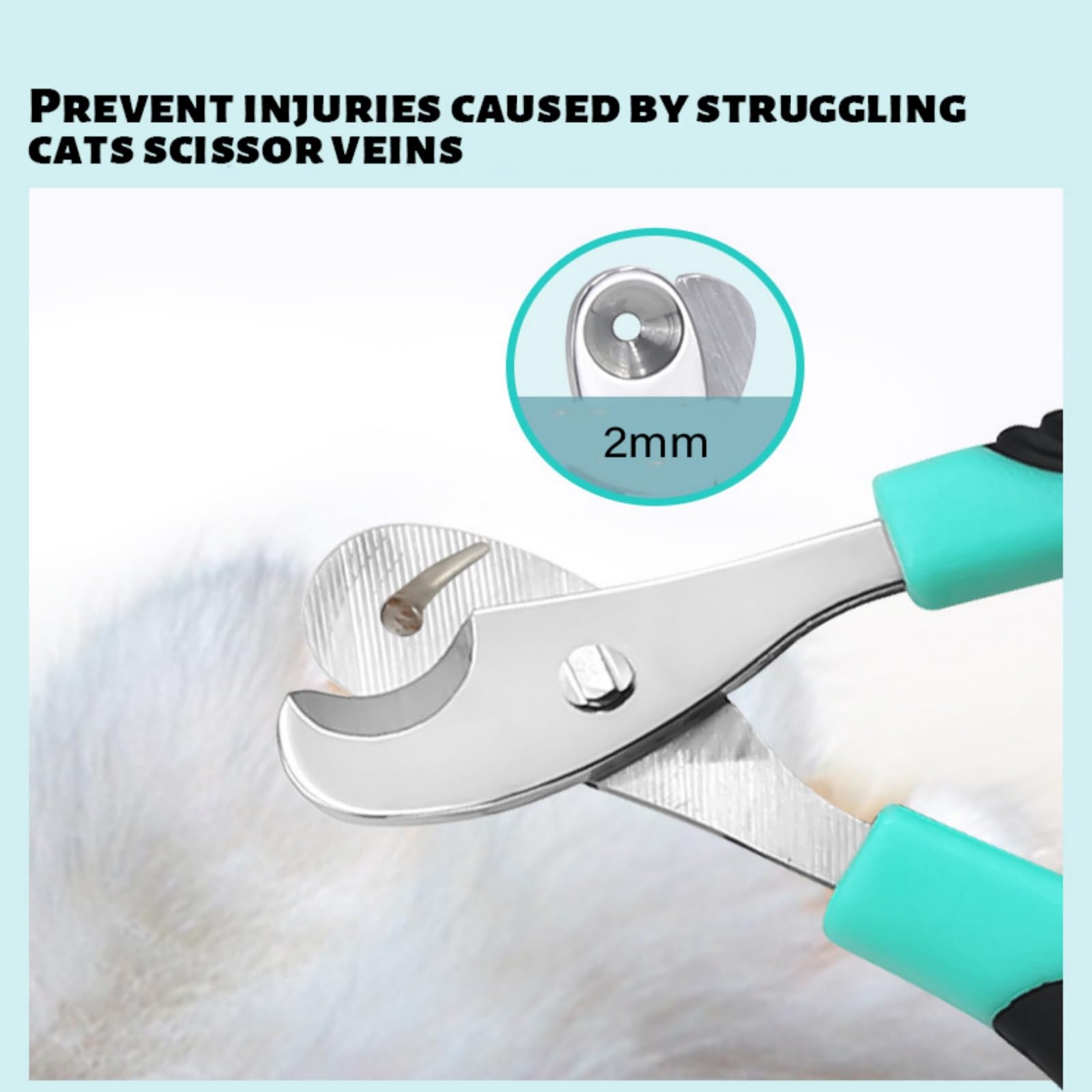 قصافة أظافر القطط الاحترافية سهلة الاستخدام بفتحة دائرية للحيوانات الأليفة وجميع أنواع القطط والقطط الصغيرة والشينشيلا وجميع سلالات الحيوانات الأليفة الصغيرة من ترومون