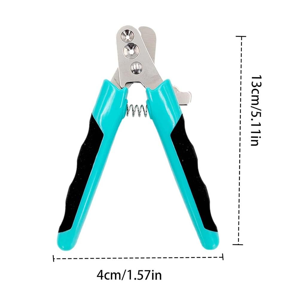 قصافة اظافر الحيوانات الاليفة مع فلتر ضغط، مقبض من الستانلس ستيل، اخضر، قطعة واحدة