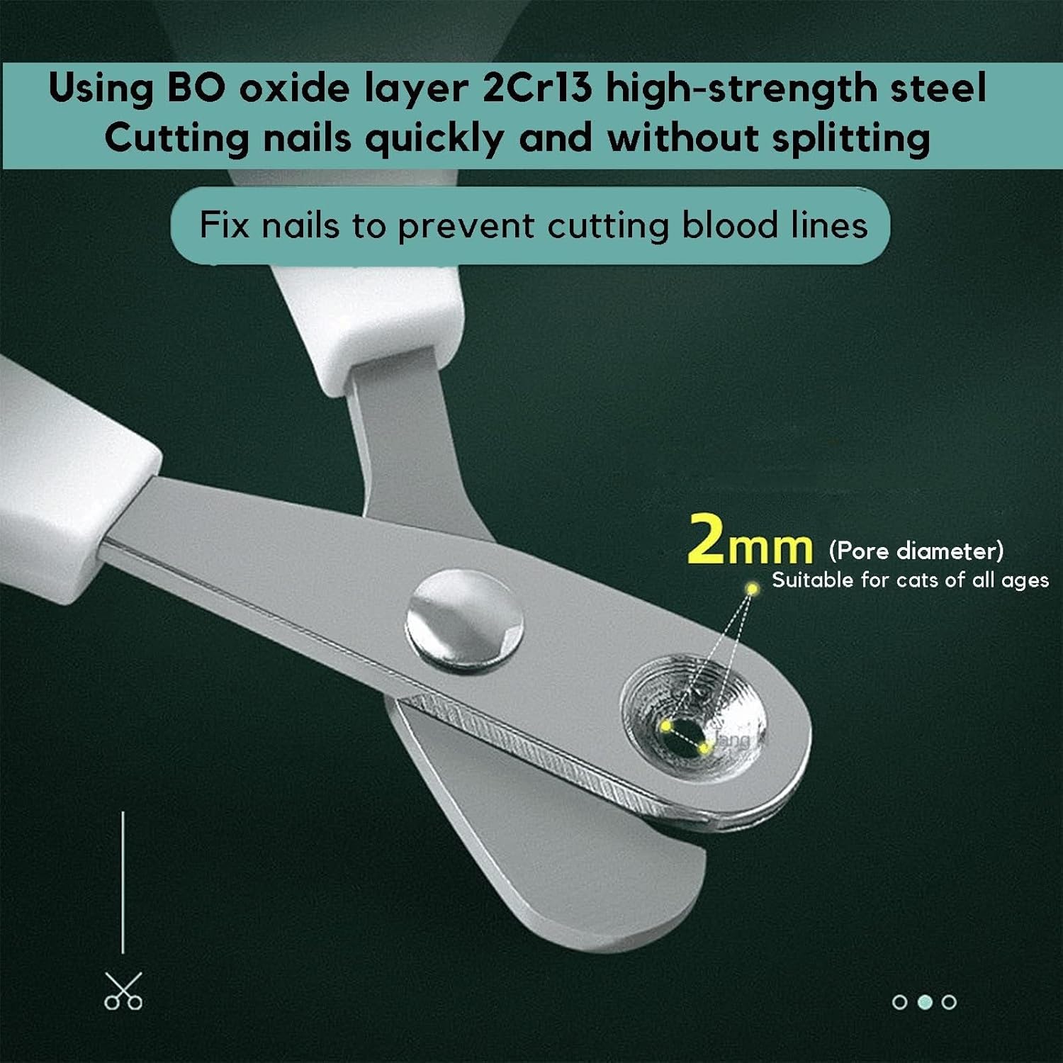 قصافة اظافر القطط من جويز، اداة تشذيب اظافر الحيوانات الاليفة الدقيقة مع مقبض مانع للانزلاق، مقص مخالب القطط امن لجميع السلالات، اداة تشذيب سهلة للقطط والحيوانات الاليفة الصغيرة