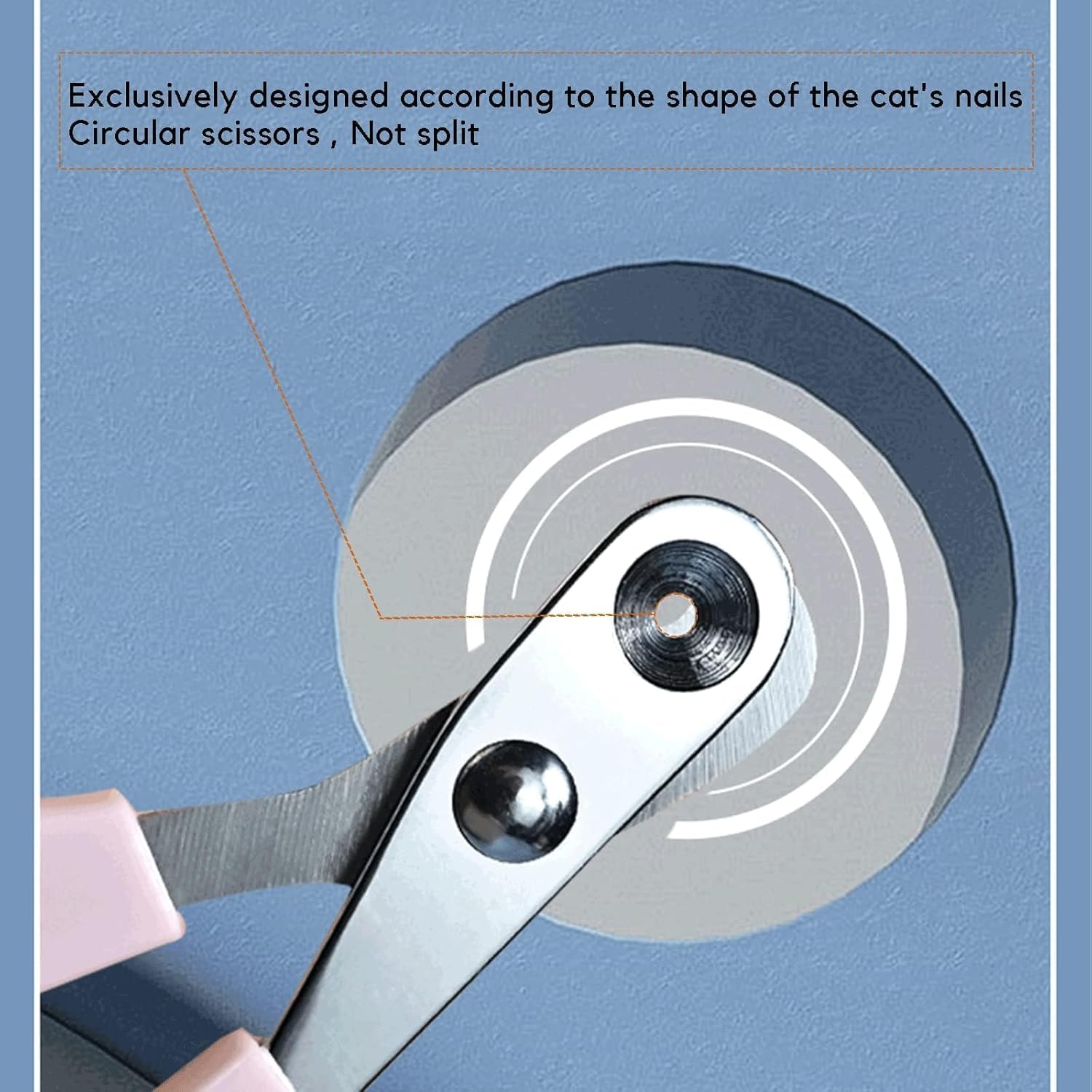قصافة اظافر القطط من جويز، اداة تشذيب اظافر الحيوانات الاليفة الدقيقة مع مقبض مانع للانزلاق، مقص مخالب القطط امن لجميع السلالات، اداة تشذيب سهلة للقطط والحيوانات الاليفة الصغيرة