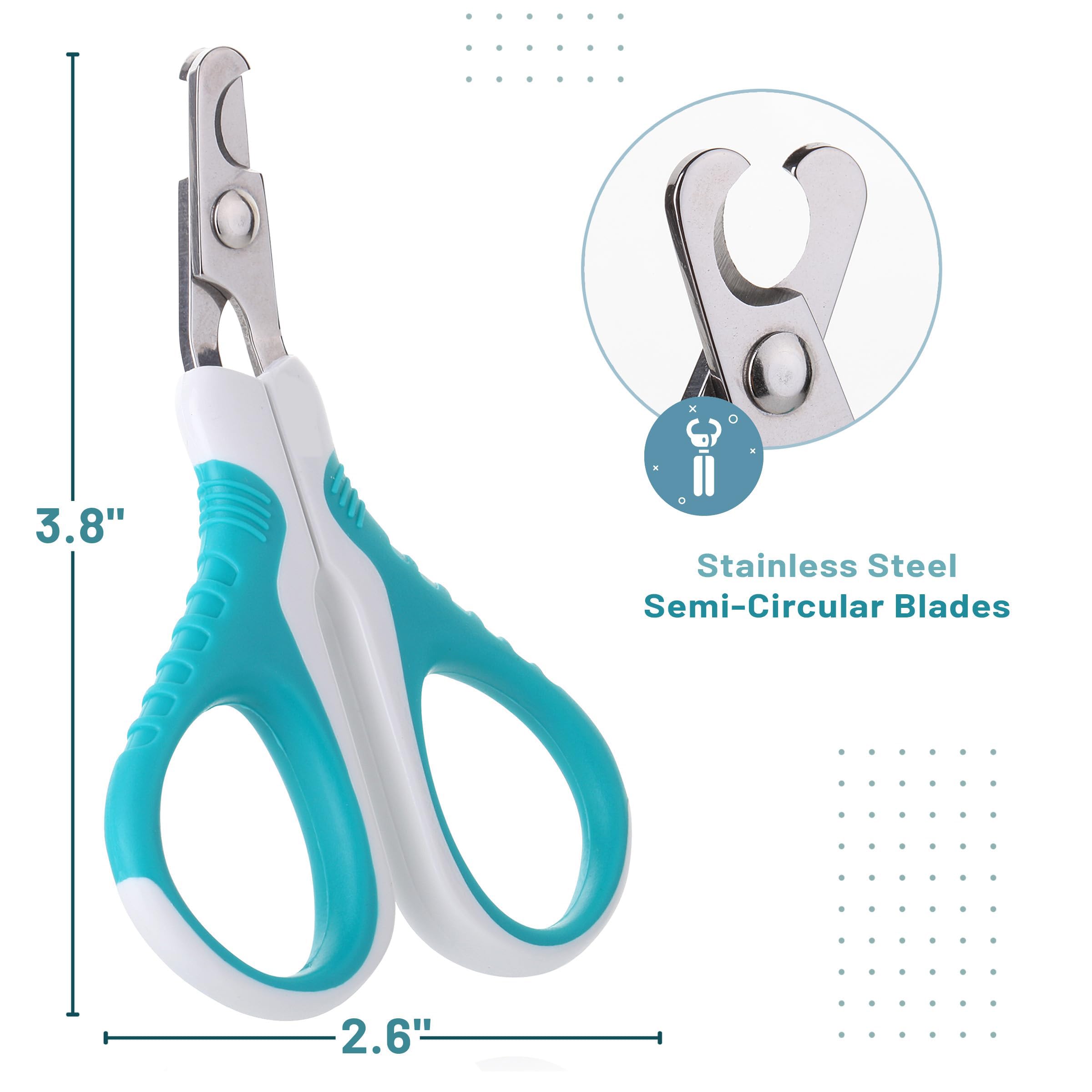 قصافة اظافر القطط والقطط والحيوانات الاليفة (ازرق)