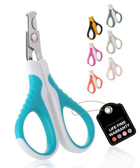 قصافة اظافر القطط والقطط والحيوانات الاليفة (ازرق)