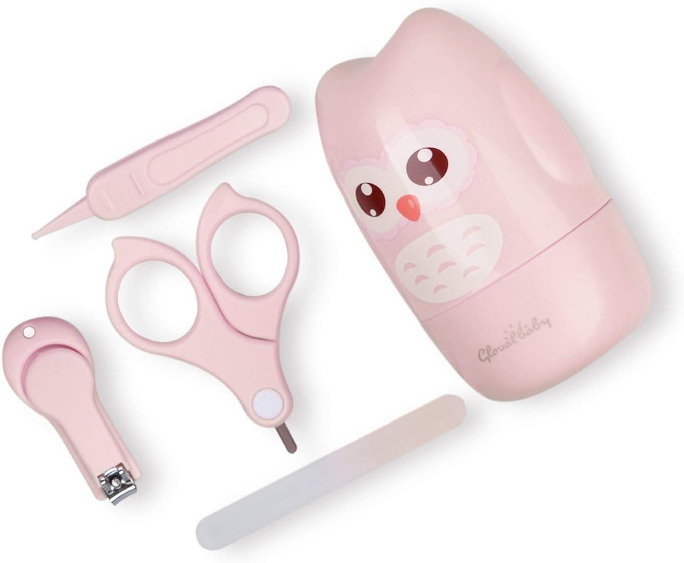 قصافة اظافر للاطفال، مجموعة امنة 4 في 1 مع حافظة ومقص وملاقط ومبرد لحديثي الولادة والرضع والاطفال الصغار