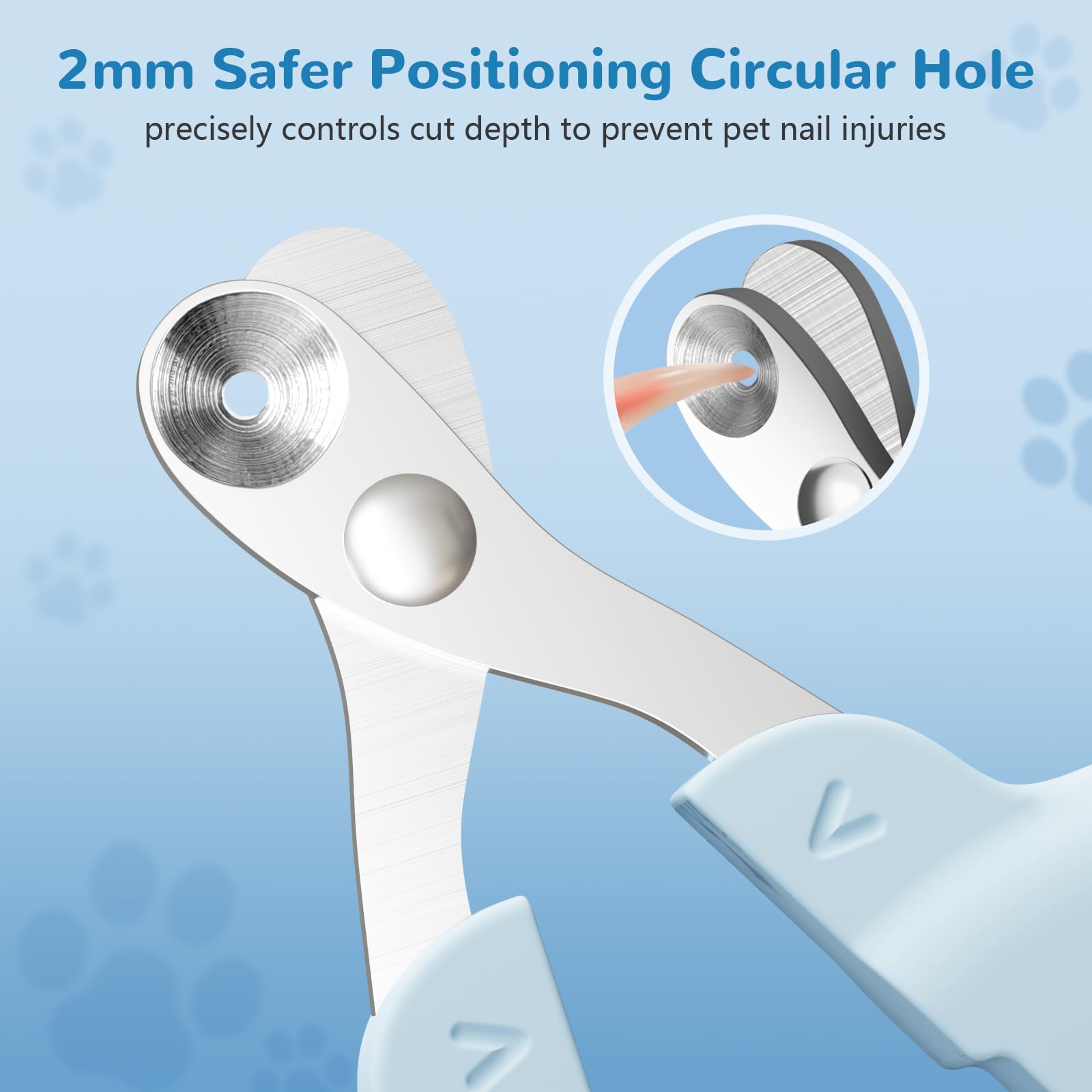 قصافة اظافر للقطط من يوكفون، قصافة احترافية بتصميم مخلب للقطط الصغيرة والارانب والخنازير الغينية والطيور والجراء والحيوانات الصغيرة (ازرق)