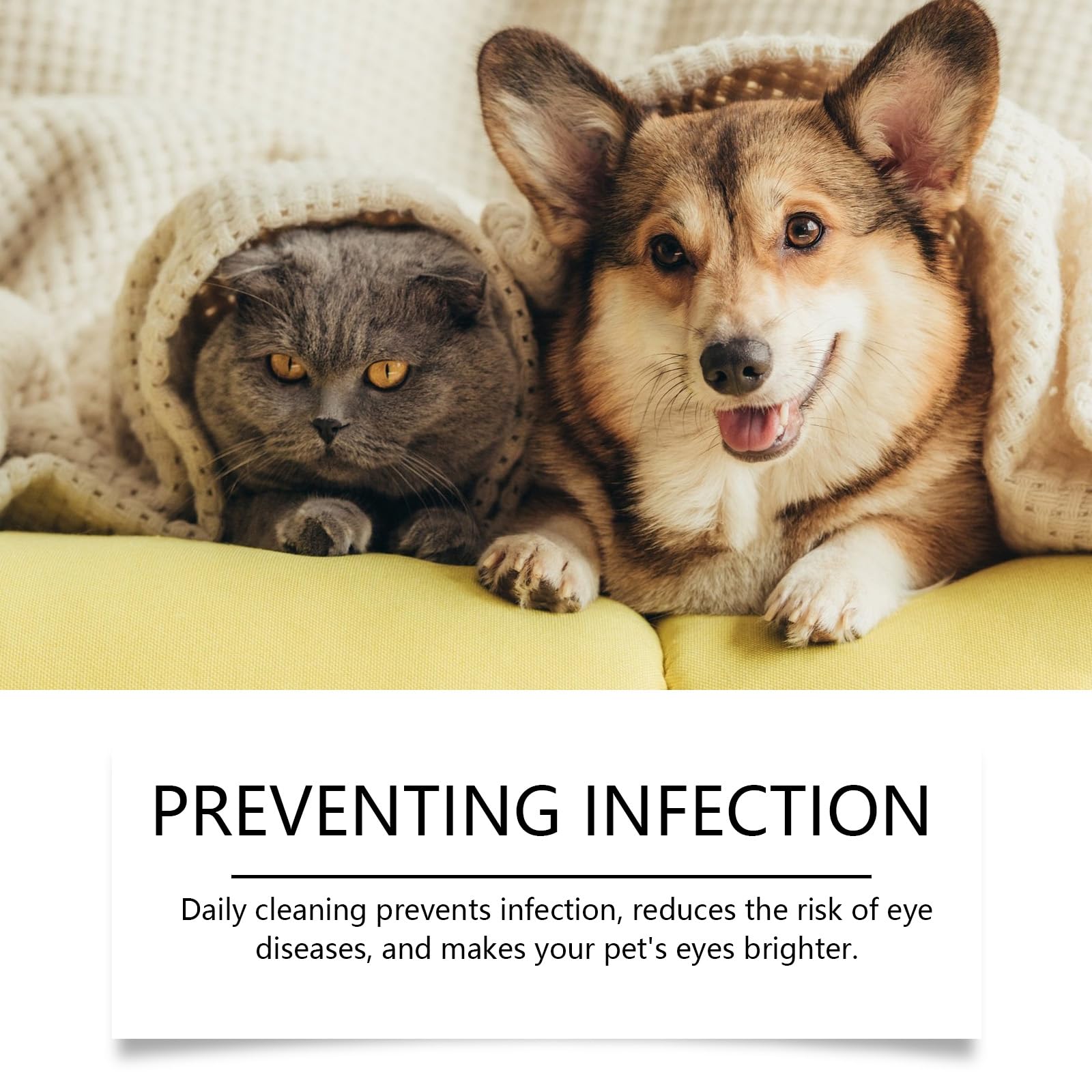 قطرات عين الحيوانات الاليفة للكلاب والقطط، تهدئ التهيج والحساسية، عيون جافة وعيون وردية، منظف البقع المسيل للدموع، تركيبة امنة لجميع الحيوانات الاليفة، 30 مل