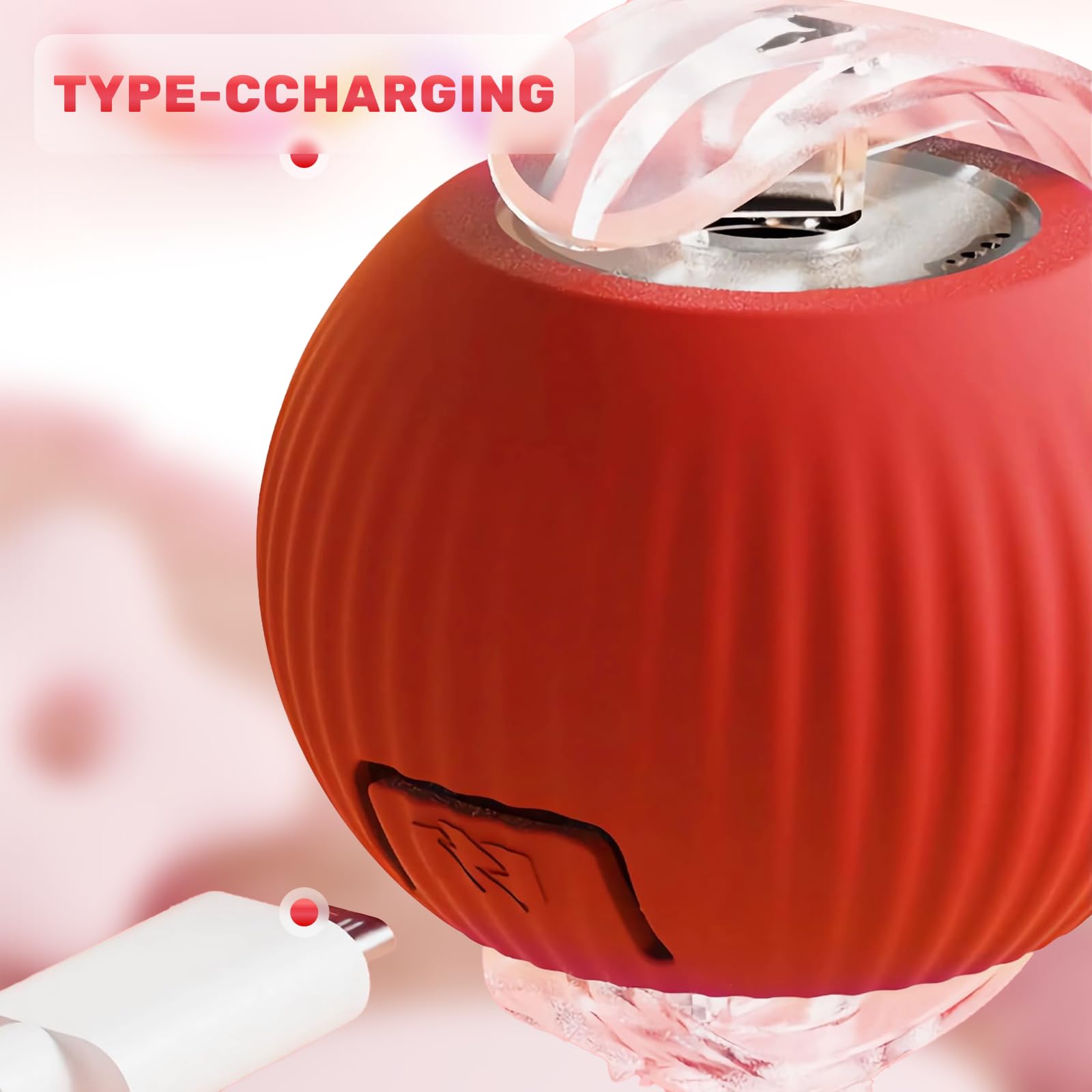 كرة تفاعلية للقطط، لعبة كهربائية دوارة للقطط. يمكن لهذه الكرة التحرك والارتداد تلقائيًا، مجهزة بأضواء باردة ومثيرة ذيل طويل. مصممة خصيصًا للقطط في الأماكن المغلقة. (احمر)