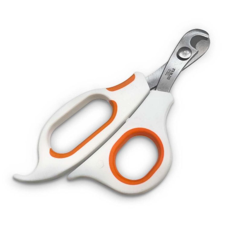 كلاو كلاوز قصافة اظافر على شكل مقص للقطط مع شفرات حادة من الستانلس ستيل ومقبض مضاد للانزلاق، للحيوانات الاليفة الصغيرة والمتوسطة والقطط