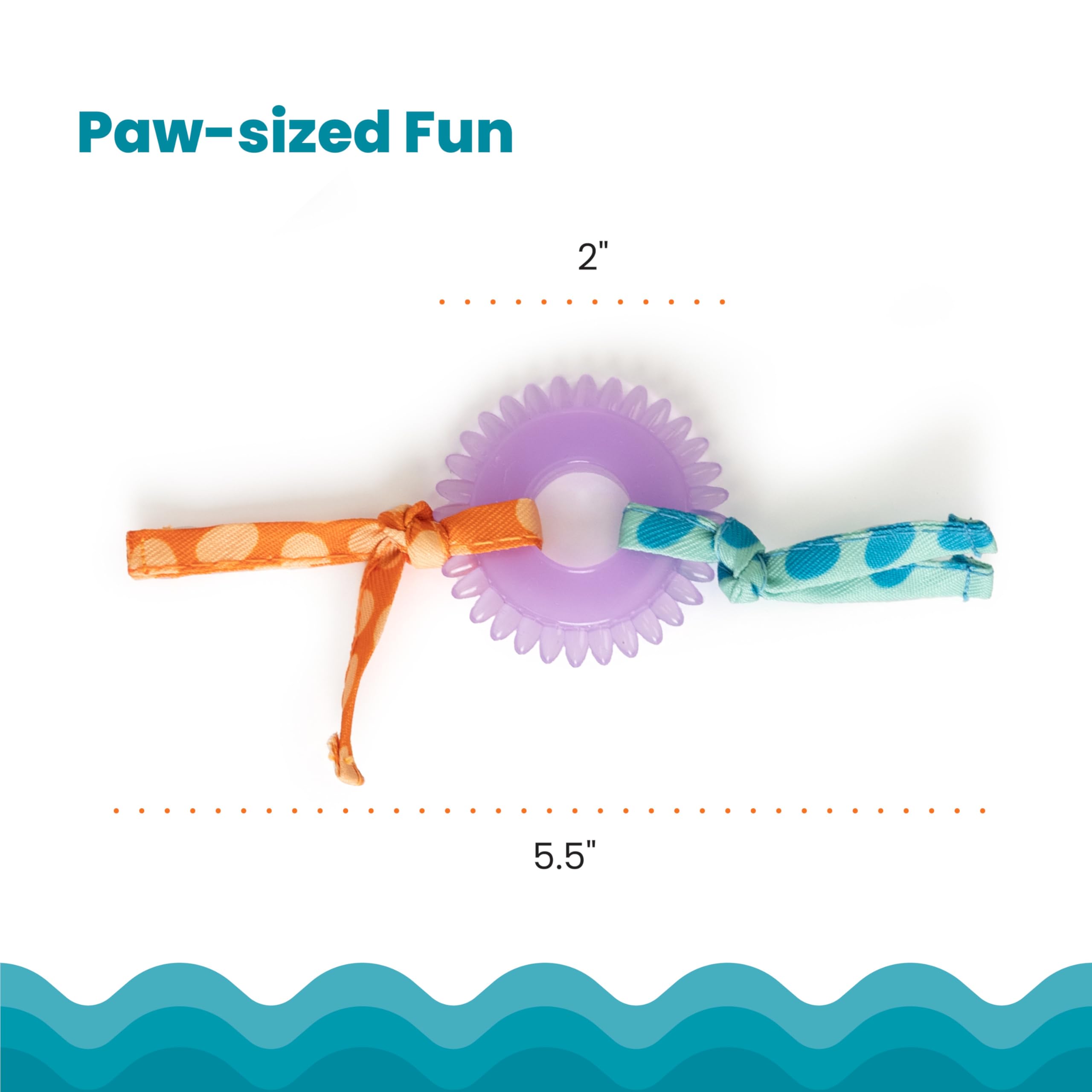 لعبة عضاضة كيتي تشيو لاسنان القطط على شكل عجلة من بيتستيجس لتقوية صحة اسنان القطط والنظافة الشخصية مع شرائط طويلة رفيعة ومصنوعة من مادة متينة