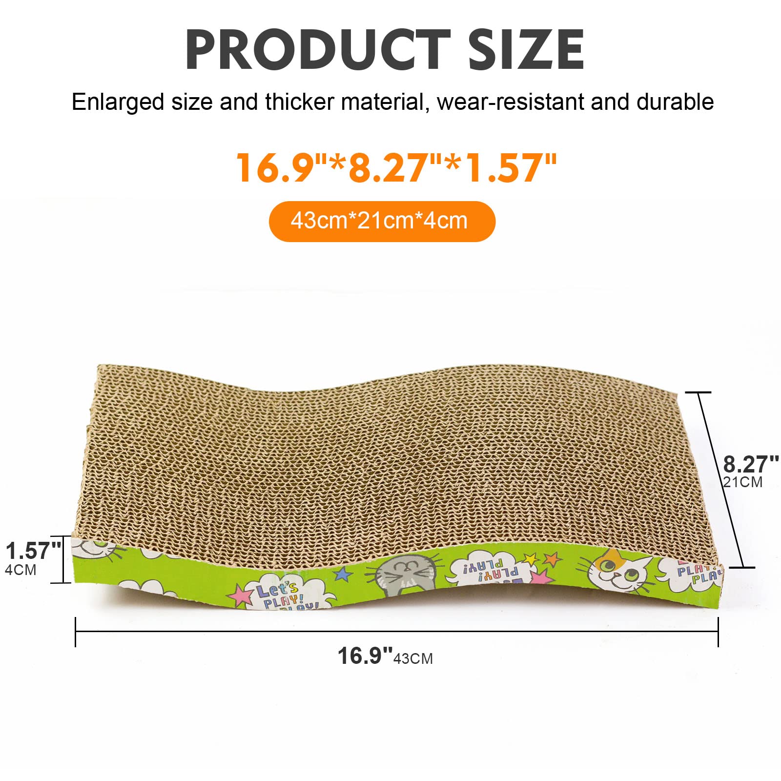 لوح خدش للقطط الاليفة من الورق المقوى من سكاي تاتش، العاب القطط، وسادة خدش متينة للقطط ومخالب جلخ، سرير من الورق المقوى للقطط، وسادة خدش للقطط للاسترخاء