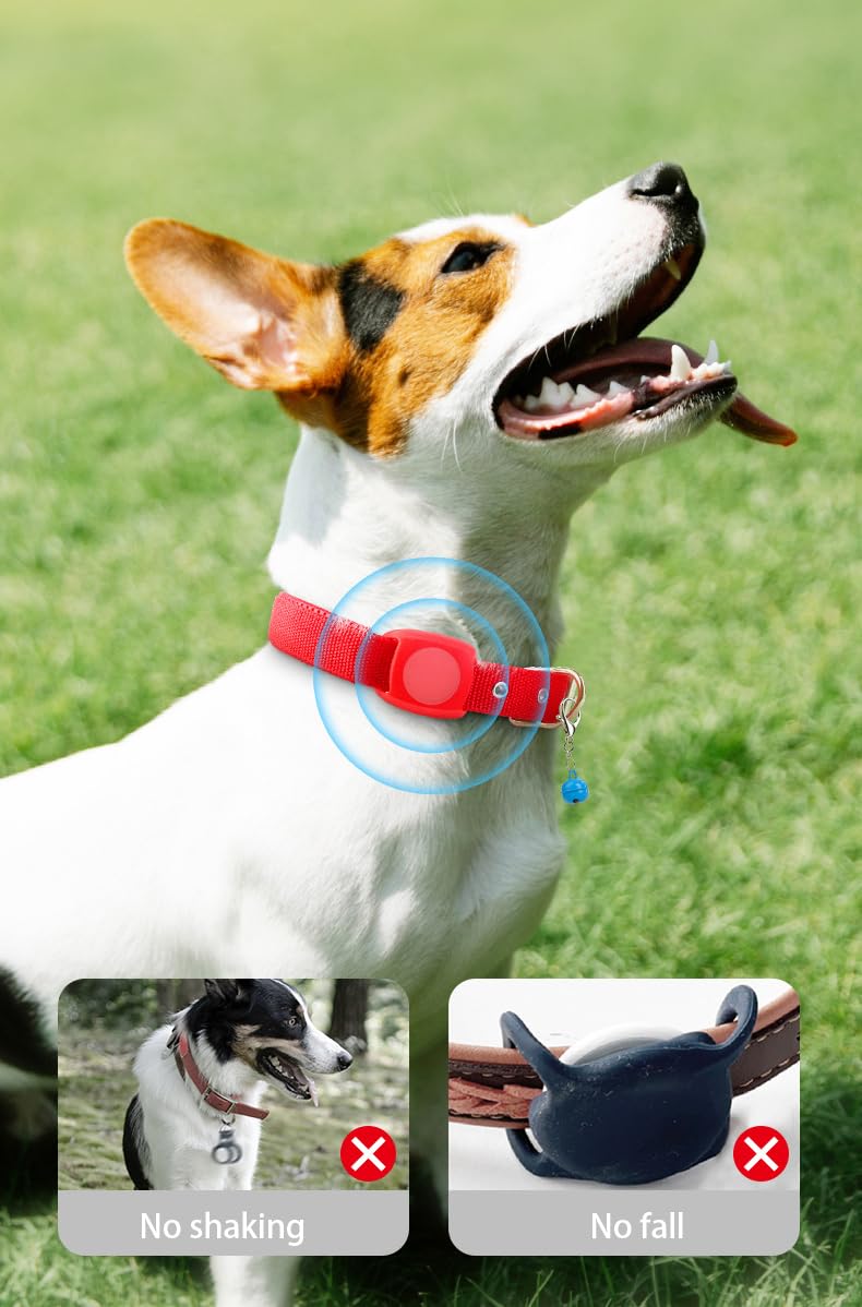 متوافق مع حامل طوق القطط ايرتاج، لجهاز تتبع الكلاب والقطط، جراب سيليكون مقاوم للماء والخدش (2 اسود)