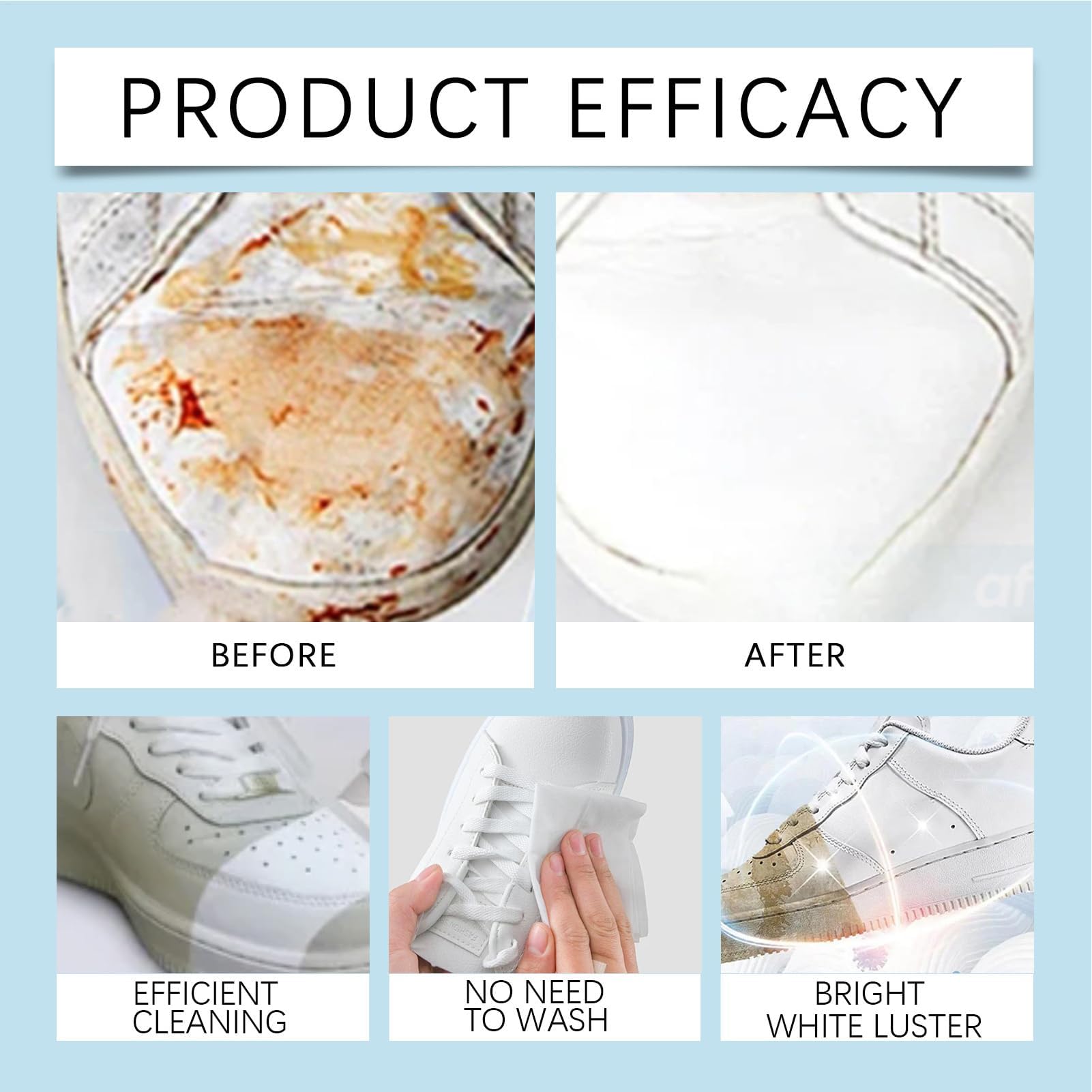 مجموعة تنظيف الاحذية الرياضية البيضاء - مزيل سريع للبقع وترميم الاحذية المطاطية | للرياضة والجري وصالة الالعاب الرياضية والعناية باحذية التنس مع فرشاة وقطعة قماش من المايكروفايبر