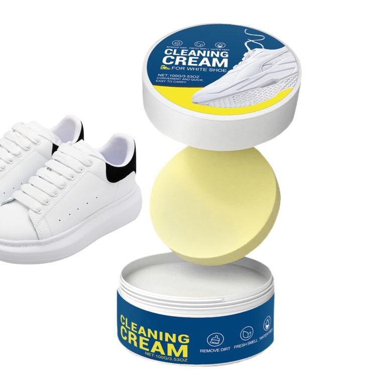 مجموعة تنظيف الاحذية الرياضية البيضاء - مزيل سريع للبقع وترميم الاحذية المطاطية | للرياضة والجري وصالة الالعاب الرياضية والعناية باحذية التنس مع فرشاة وقطعة قماش من المايكروفايبر
