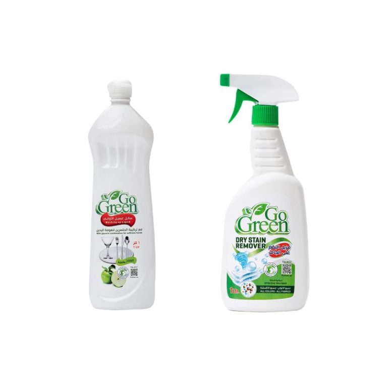 مجموعة جو توفير مزيل البقع 500 مل، عبوة واحدة من جوجرين و جو جرين صابون منظف صحون برائحة التفاح 1 لتر