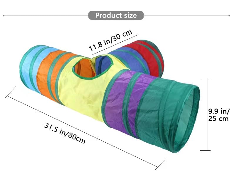 مجموعة لوازم ألعاب القطط الصغيرة مع نفق ثلاثي الفتحات وفأر تفاعلي وعصا قطط وكرات غولف من الريش وكرات منفوشة للعب القطط من كايدرين، رائعة للقطط، 25 قطعة