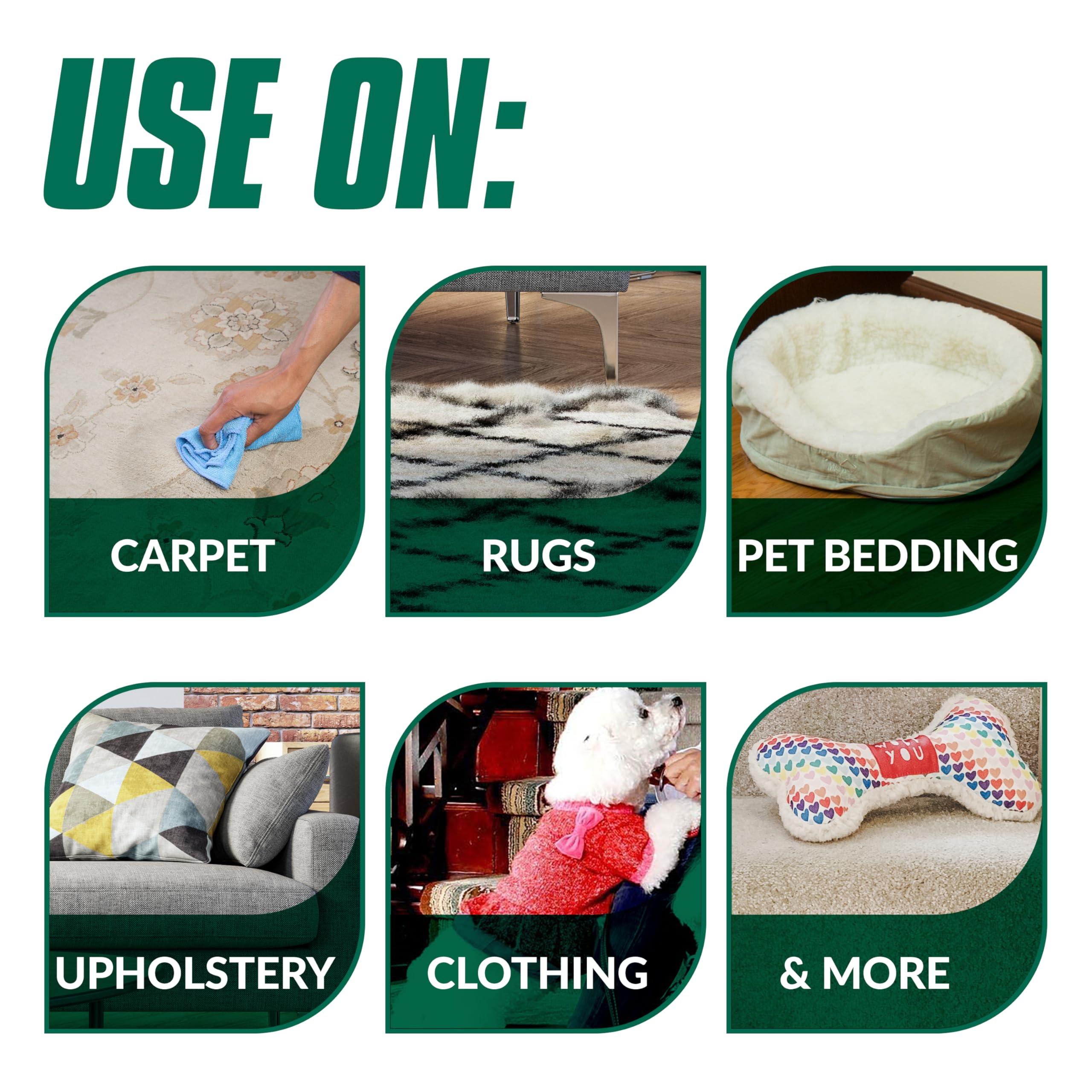 مزيل البقع والروائح الكريهة للحيوانات الاليفة والسجاد من بيو اكتيف - امن علي الاشخاص وللحيوانات الاليفة - بخاخ 32 اونصة، من سيمبل جرين