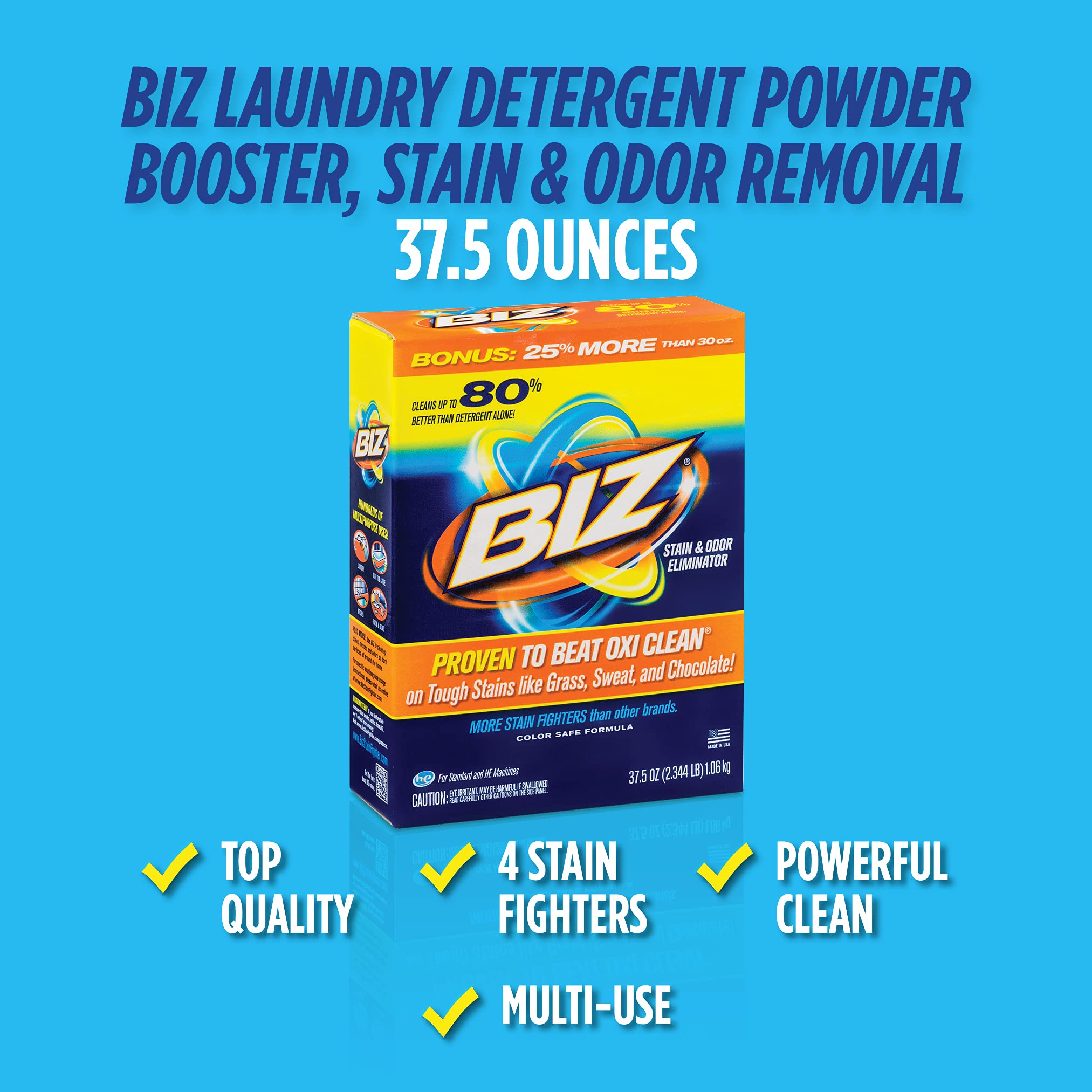 مزيل البقع والروائح الكريهة من بيز 37.5 اونصة من بي اي زد مسحوق