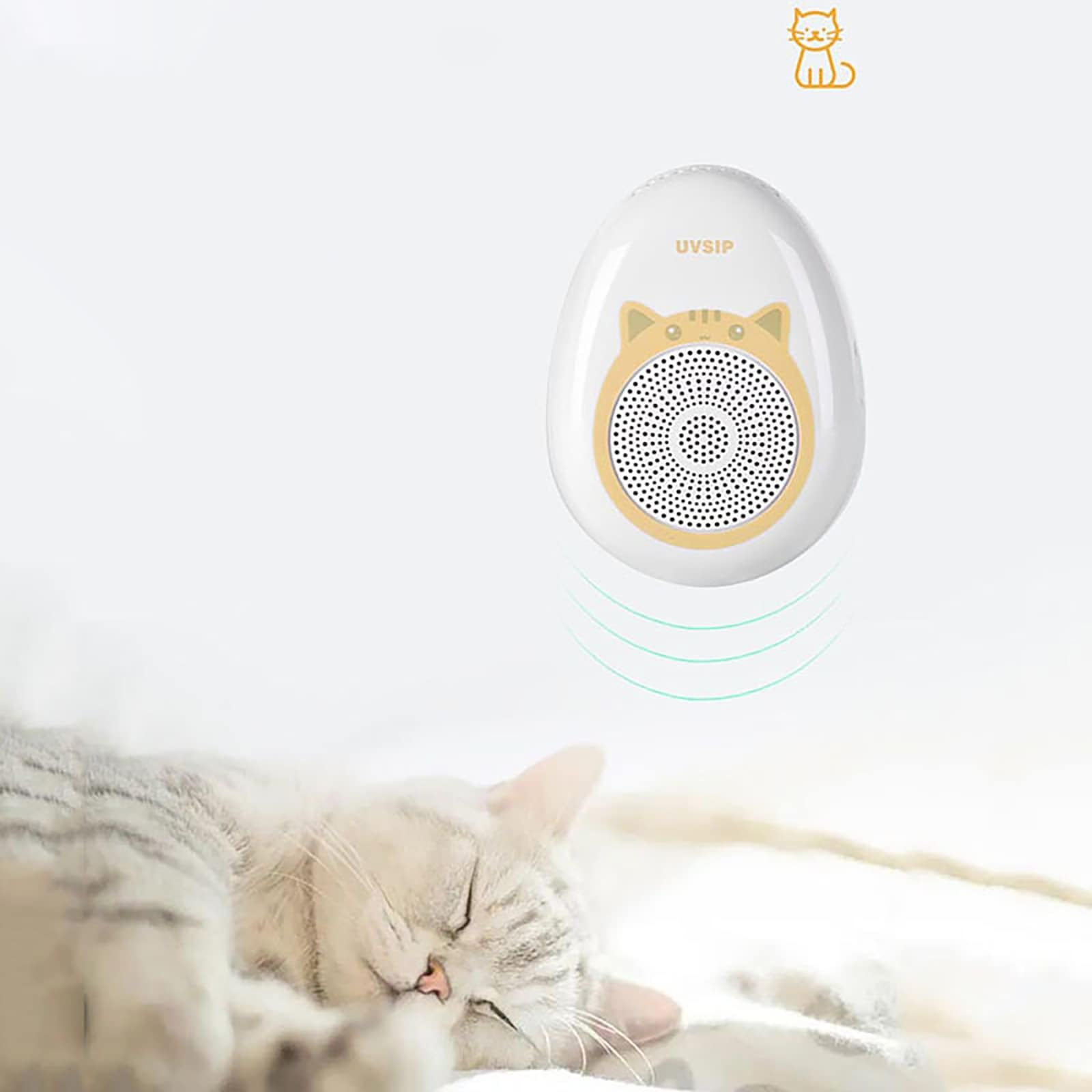 مزيل الروائح الكريهة لفضلات القطط من نالاكال، جهاز ازالة الروائح الكريهة لصندوق الفضلات، مستشعر ذكي فائق الهدوء وقابل لاعادة الشحن، مزيل للروائح الكريهة لسرير الحيوانات الاليفة والمطبخ والحمام