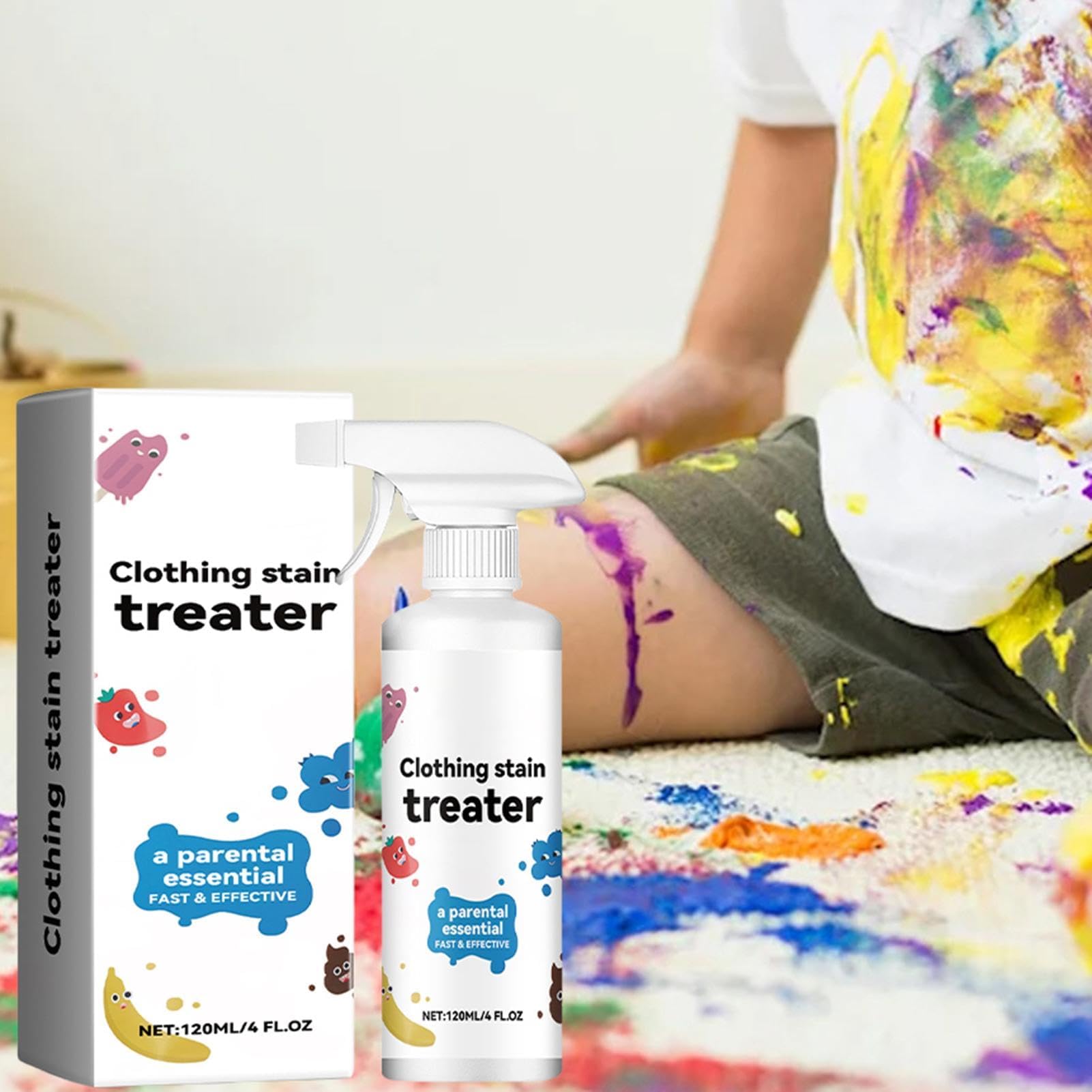 مزيل بقع الشحوم للملابس من ازوني 120 مل زيت القماش المحمول منظف بحجم مناسب للسفر مثالي والملابس الداخلية والسجاد والبياضات وبقع الاطفال