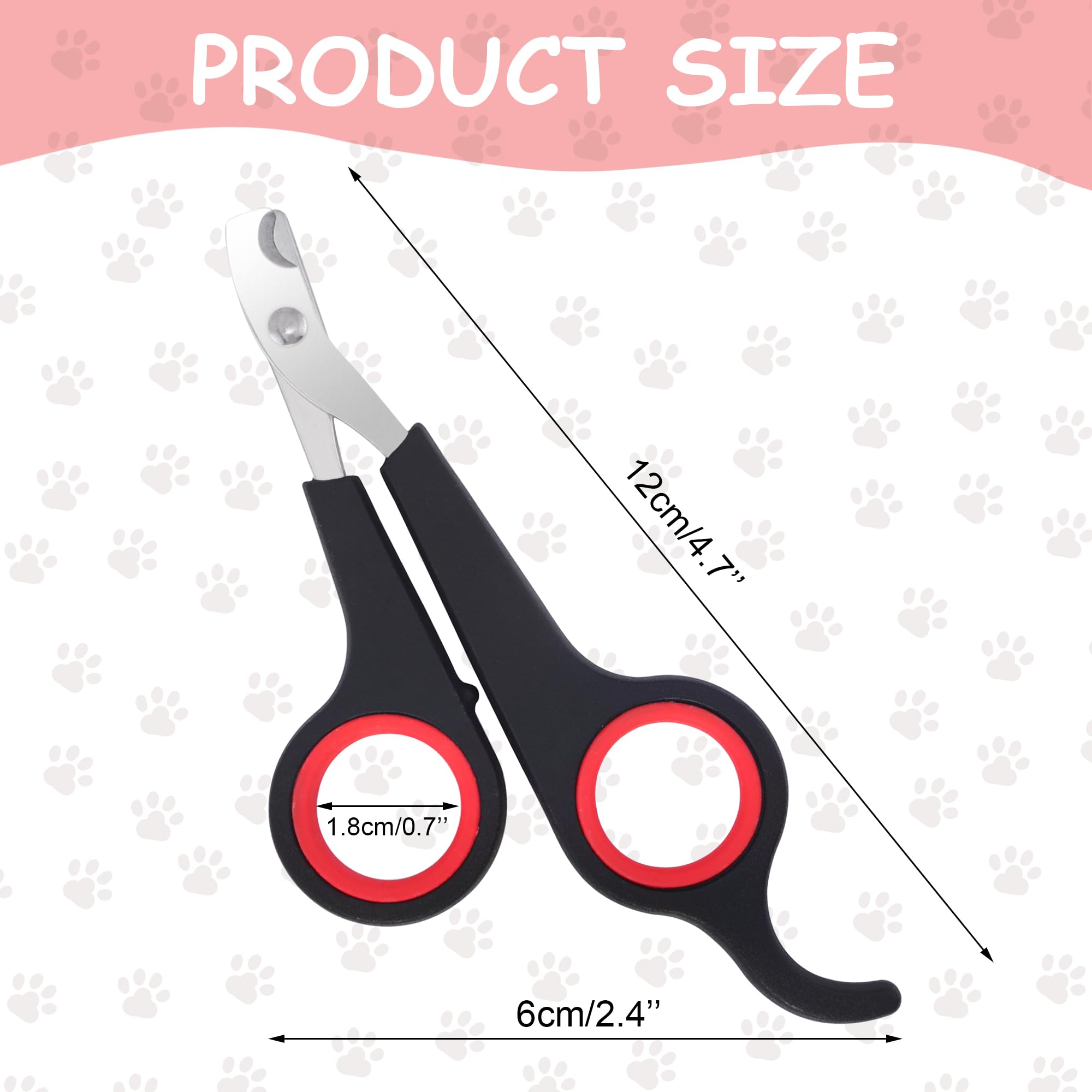 مقص اظافر احترافي للقطط من ديسيندا بمقابض كبيرة غير قابلة للانزلاق، مقص امن حاد من الستانلس ستيل للعناية بالحيوانات الاليفة الصغيرة للكلاب الصغيرة والجراء والارانب والطيور