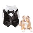 ملابس للحيوانات الاليفة من اليكشن، ملابس للكلاب، زي ربطة عنق، بدلة توكسيدو رسمية للجراء تيدي والقطط والحيوانات الاليفة، زي حفلات الزفاف الداخلية (اسود، مقاس M)، بوليستر