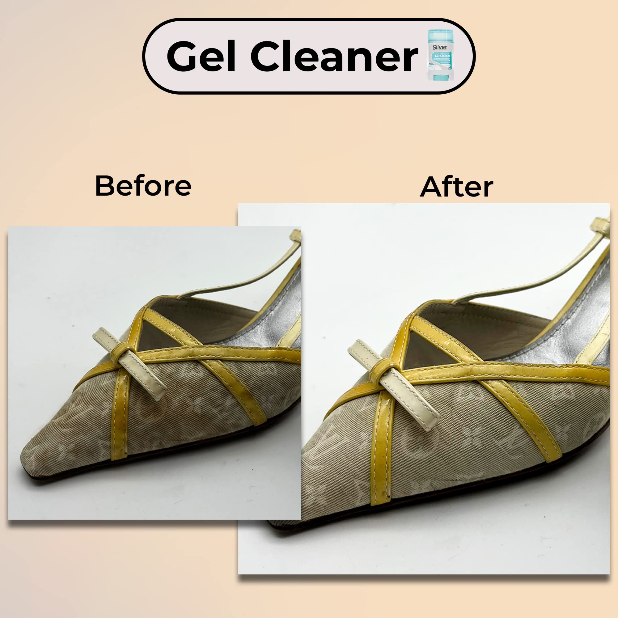 منظف الاحذية الرياضية والاحذية الرياضية - مبيض الاحذية ومزيل البقع - مع جزء علوي اسفنجي، شفاف, شفاف