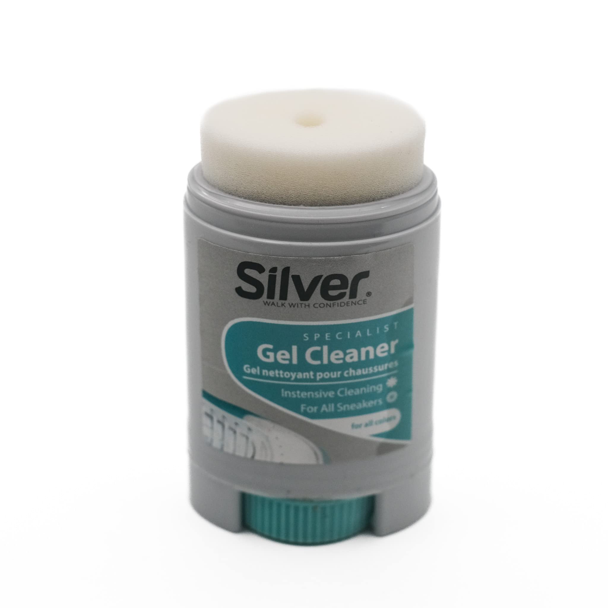 منظف الاحذية الرياضية والاحذية الرياضية - مبيض الاحذية ومزيل البقع - مع جزء علوي اسفنجي، شفاف, شفاف