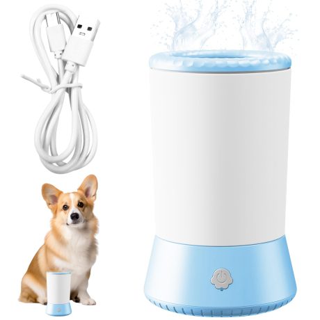 منظف مخالب الكلاب الاوتوماتيكي من ميسين، منظف كهربائي محمول لاقدام الحيوانات الاليفة مع بطانة سيليكون قابلة للفصل، الة تنظيف قدم الكلاب القابلة لاعادة الشحن، منظف مخالب الكلاب الموحلة للقطط الصغيرة