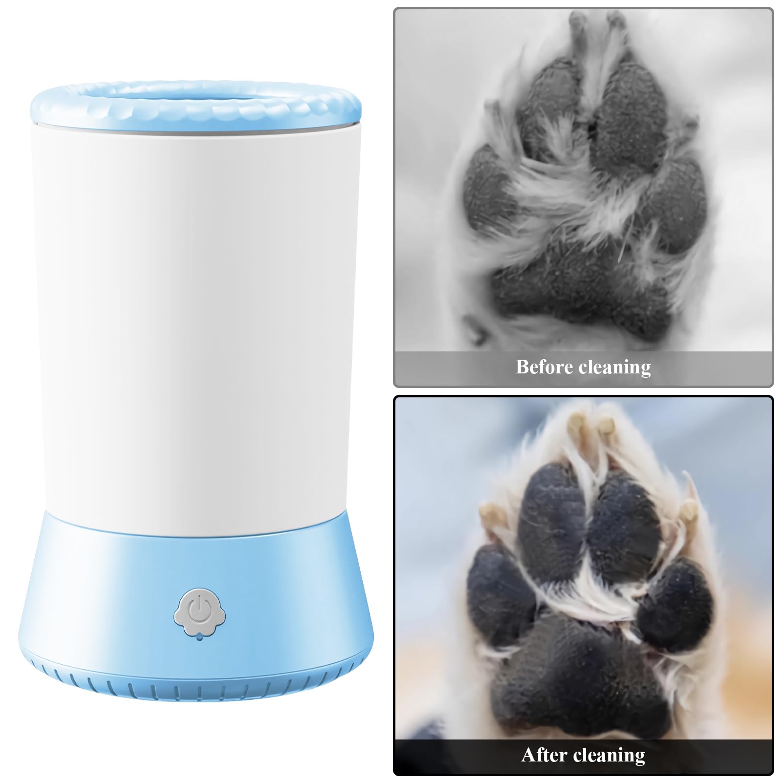 منظف مخالب الكلاب الاوتوماتيكي من ميسين، منظف كهربائي محمول لاقدام الحيوانات الاليفة مع بطانة سيليكون قابلة للفصل، الة تنظيف قدم الكلاب القابلة لاعادة الشحن، منظف مخالب الكلاب الموحلة للقطط الصغيرة