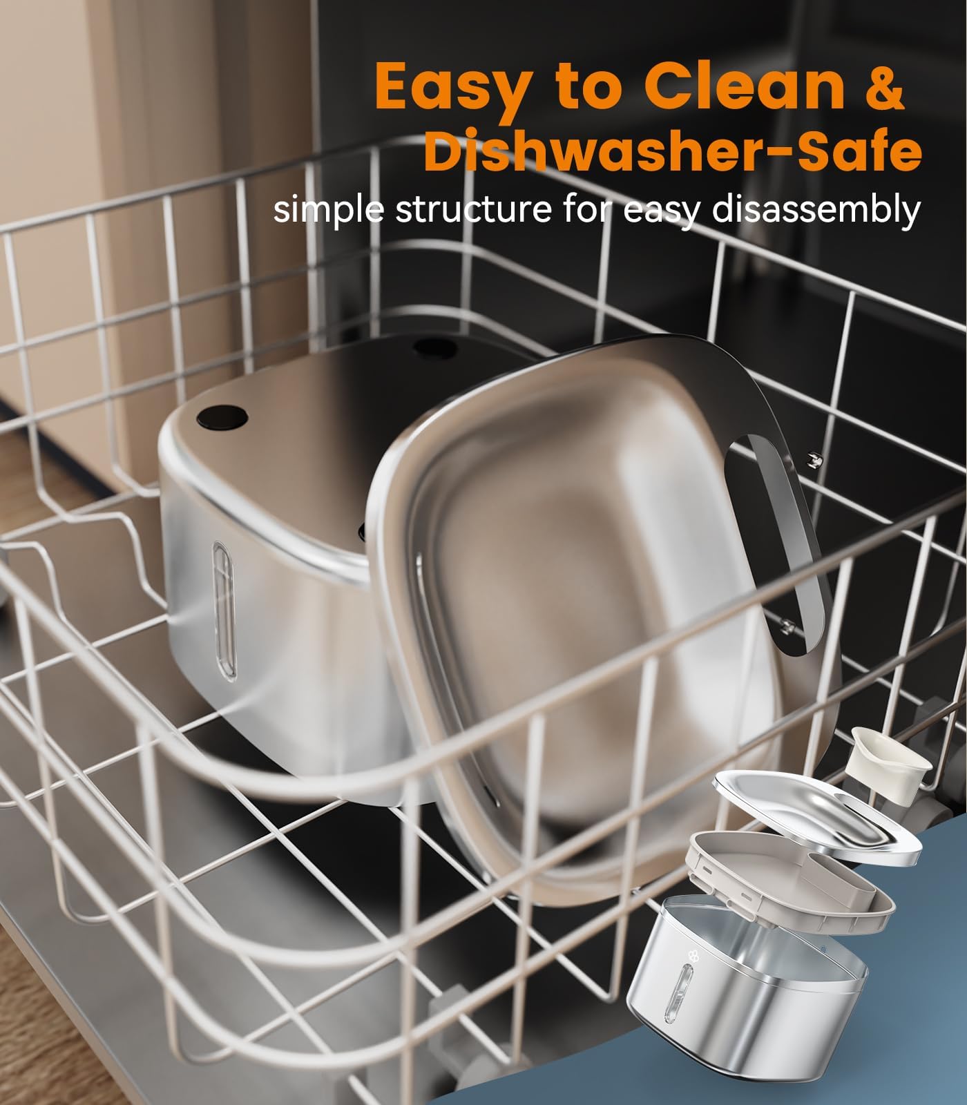 نافورة مياه للقطط من الفولاذ المقاوم للصدأ، 3.5 لتر، نوافير شرب أوتوماتيكية للحيوانات الأليفة للقطط في الأماكن المغلقة، نوافير سقاية القطط الهادئة من ون از اوول