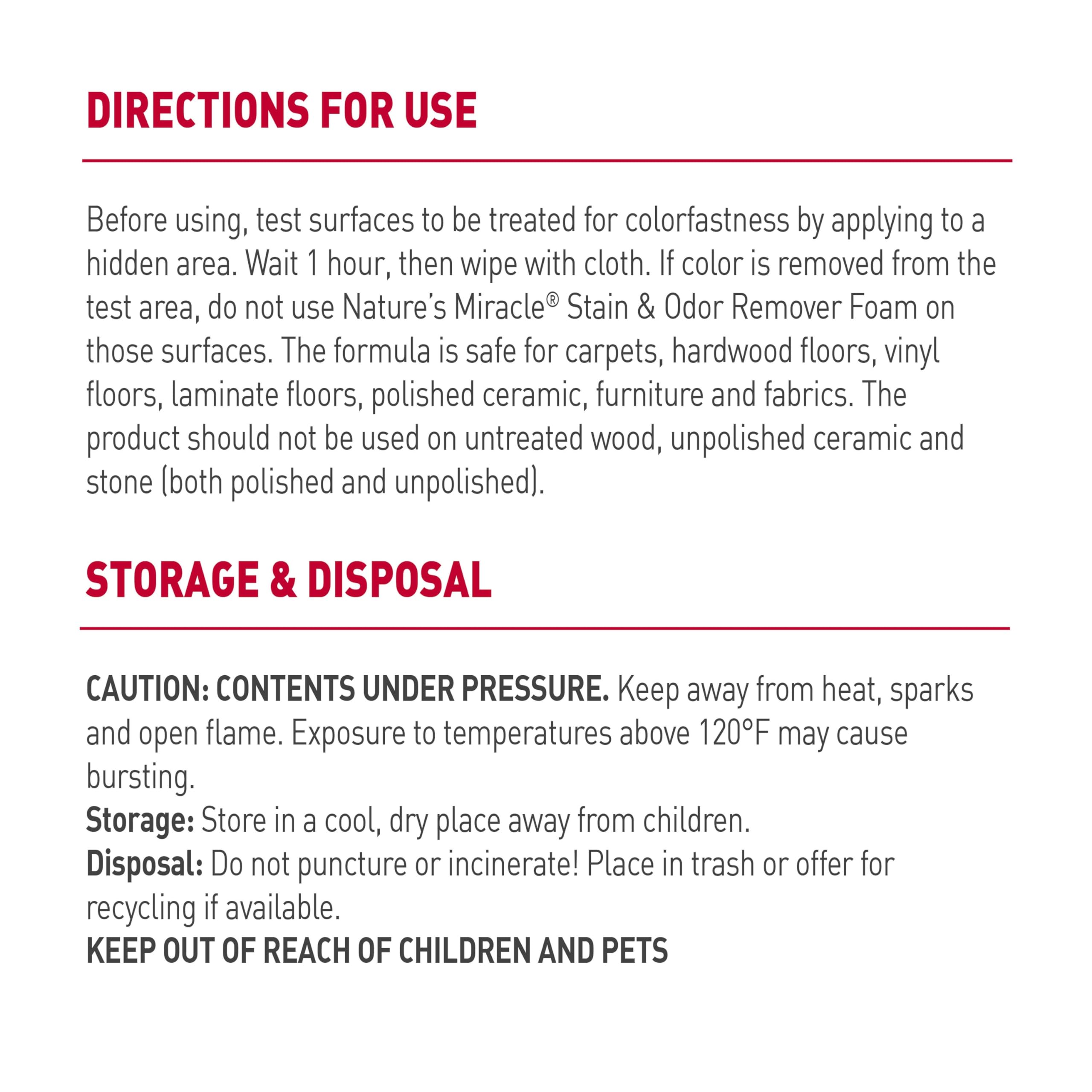 نيتشرز ميراكل بخاخ رغوي لازالة البقع والروائح الكريهة للكلاب، 17.5 اونصة (P-68340)