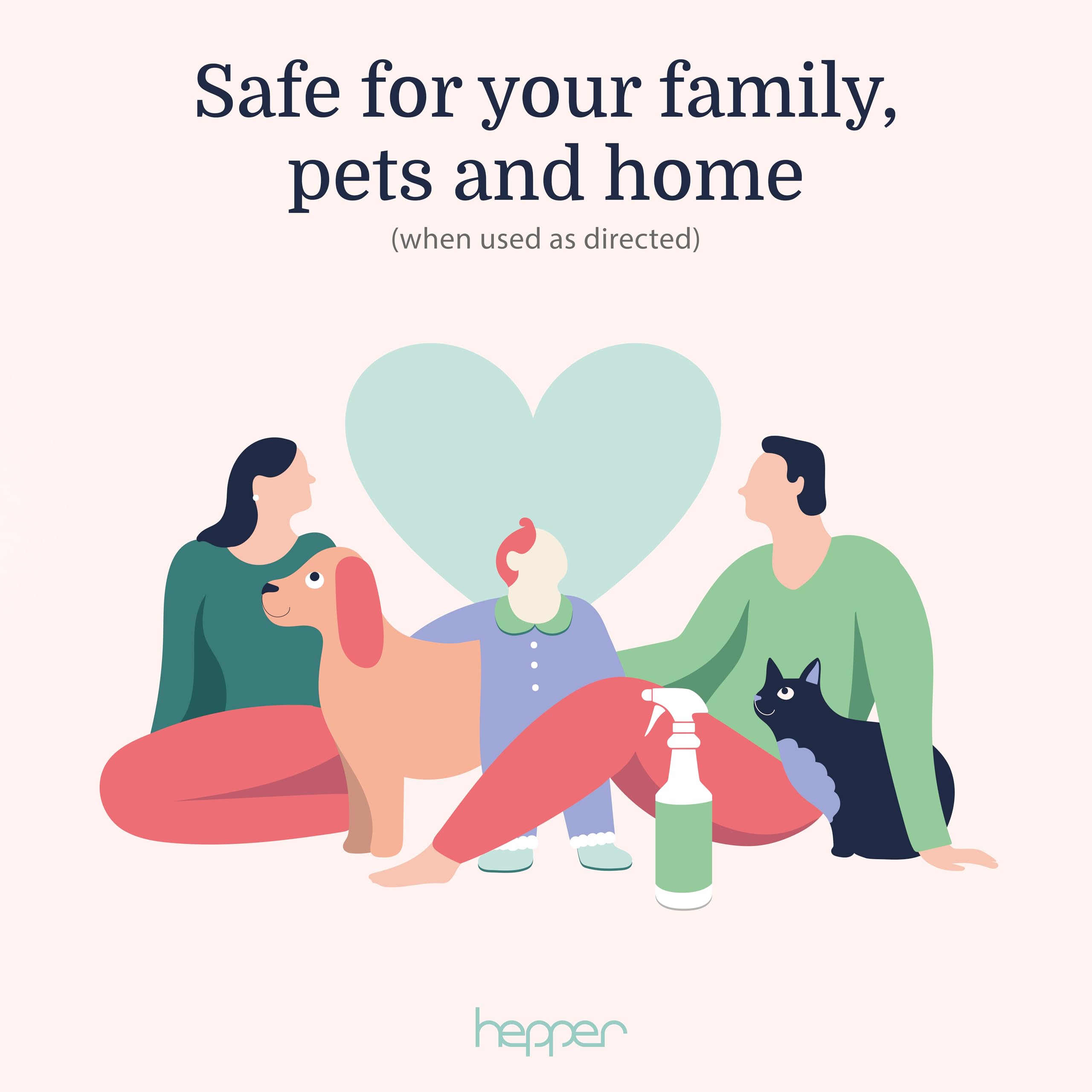 هيبر بخاخ مزيل للبقع والروائح الكريهة للحيوانات الاليفة من ادفانسد بيو-انزيم - مزيل للرائحة والبقع والبول للقطط والكلاب والحيوانات الاخرى - بخاخ امن للاستخدام في المنزل - 32 اونصة - محايد