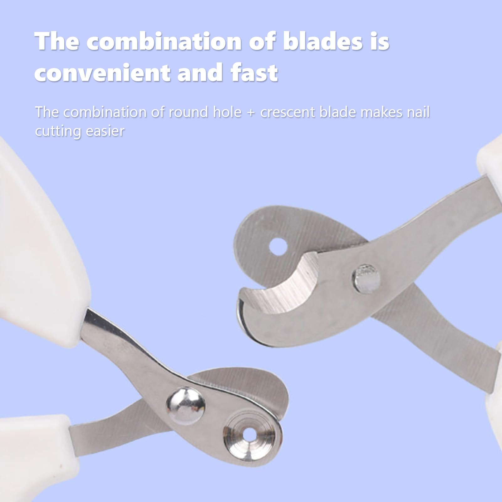 هيكيواي قصافة اظافر للقطط والحيوانات الاليفة بتصميم مخروطي 2 ملم، مثالية للقطط والطيور والهامستر والحيوانات الصغيرة - اداة قص مخلب القطط (بينك وابيض)